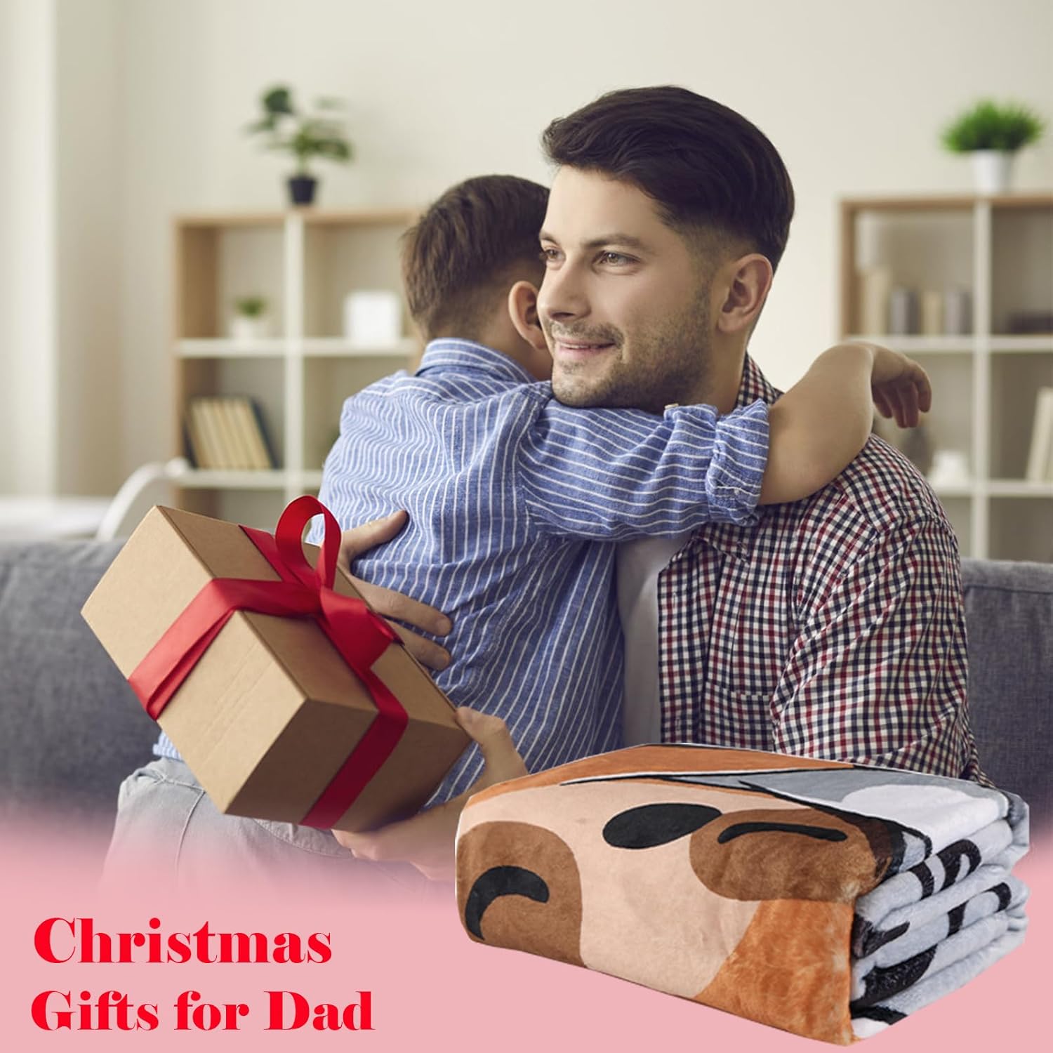 KAAYEE Dad Birthday Gifts, Blanket Presents for Daddy on Valentines Fathers Day from Daughter Son (60 X 50 Inch Flannel) - Image 2