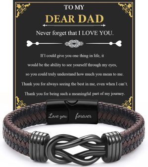 Gifts for Dad, Engraved Leather Bra...