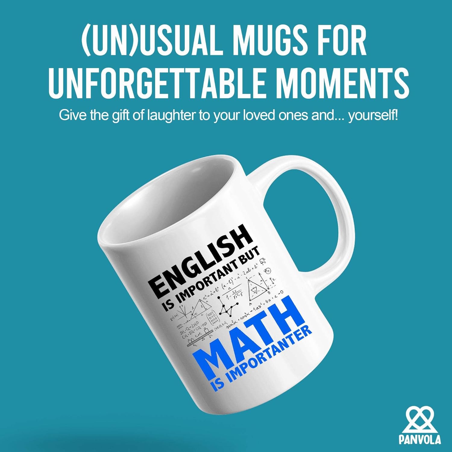 Panvola Math Lover Ceramic Mug 11 oz, Funny Engineer Gift, Novelty Drinkware for Teacher, Dad, Brother, Husband, Engineering Student, White - Image 2