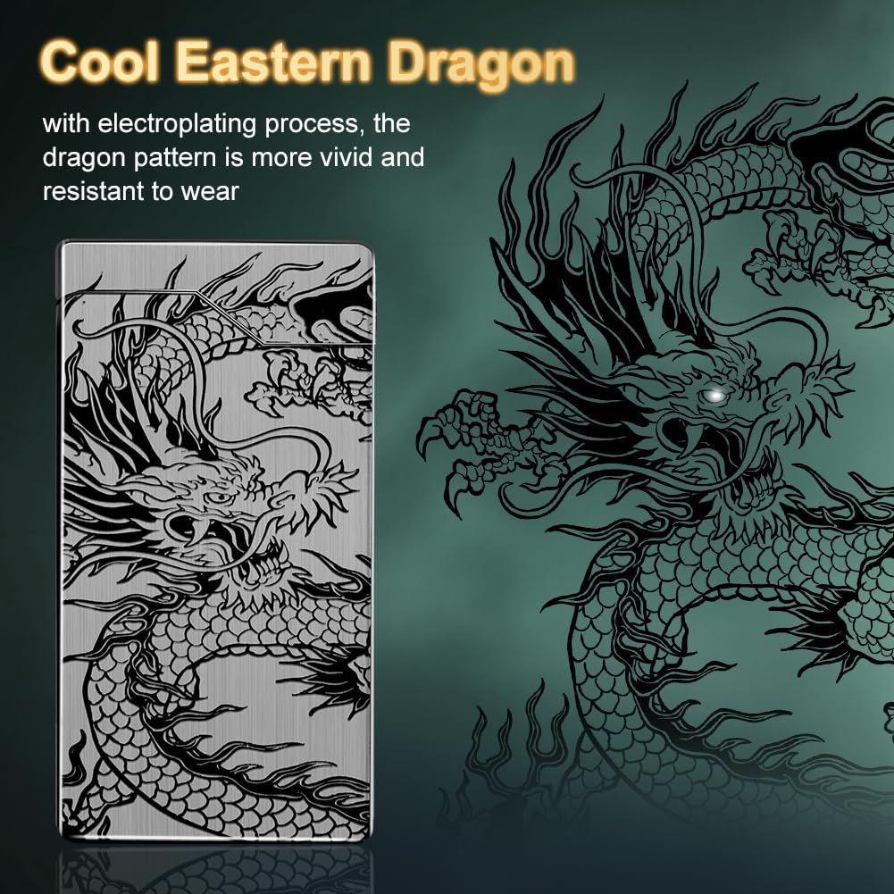 Valentines Gifts for Him Boyfriend Men: Electric Arc Plasma Dragon Lighter, Portable Rechargeable USB C Lighter Windproof and Flameless for Outdoor Camping Hiking, Cool Gadgets for Men - Image 2