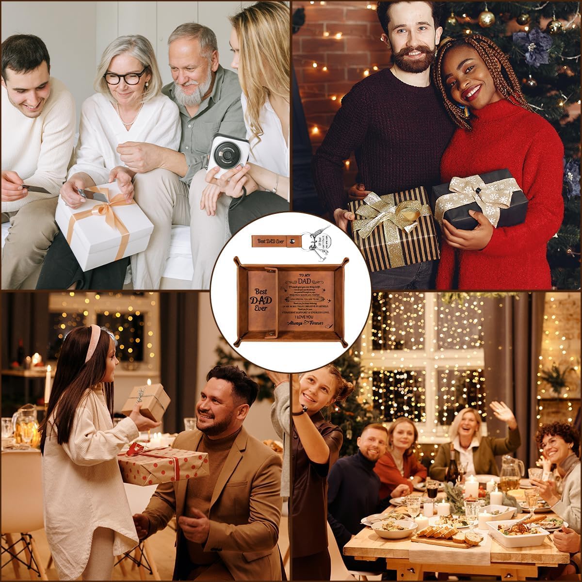 Dad Birthday Gifts, Valet Tray Gifts for Dad Daddy Gifts from Daughter, Bedside Organiser Dad Gifts Birthday Presents for Dad Daddy Valentines Gifts Christmas Dad Gift Mens Gifts - Image 7