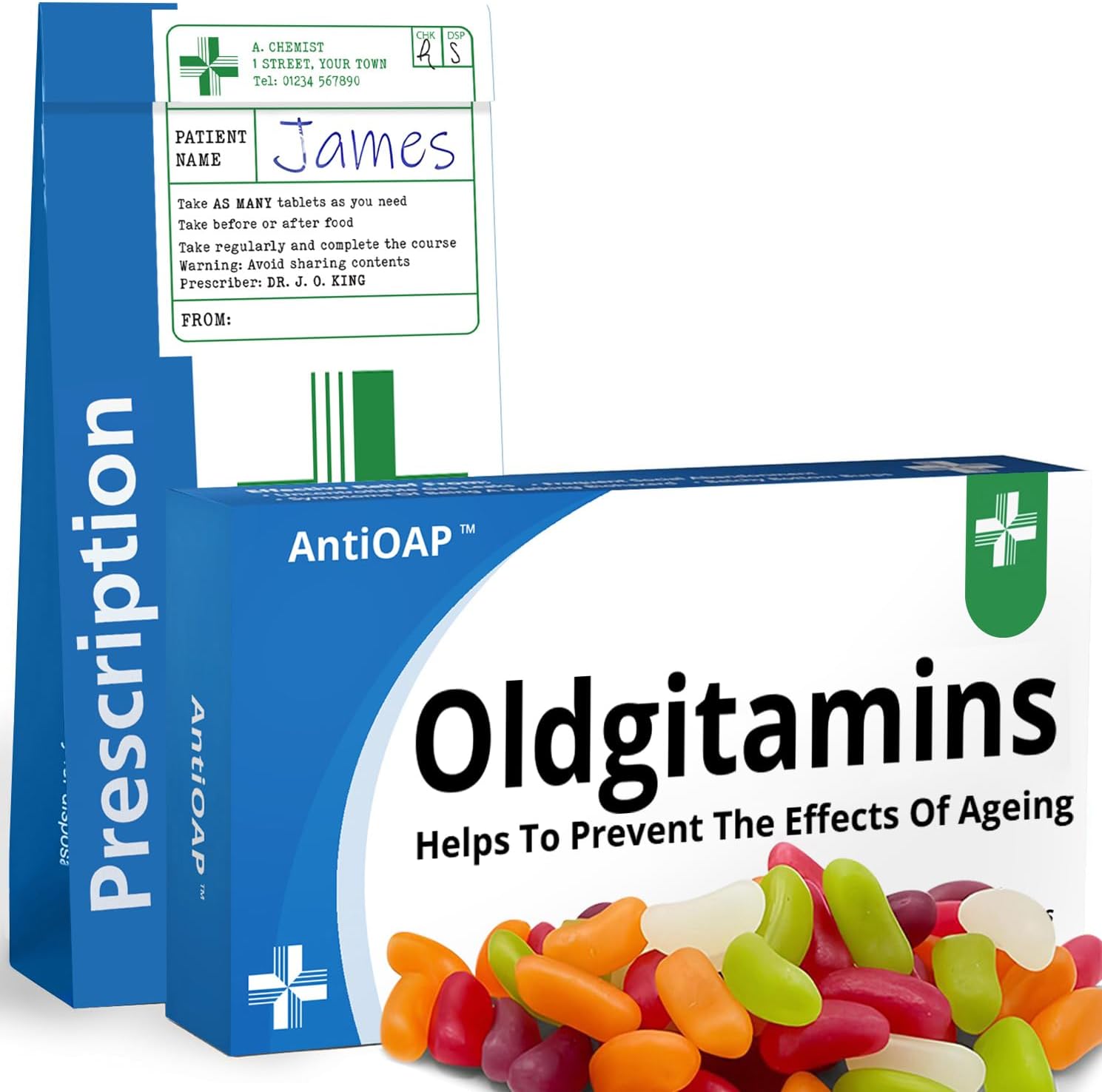 Funny Secret Santa Gifts Rude Joke Pill Tablets Box Oldgitamins Prank with Jelly Beans Sweets Gifts for Dad Men Him Christmas Stocking Filler April Fools Day Birthday Gifts Rude Presents for Boyfriend