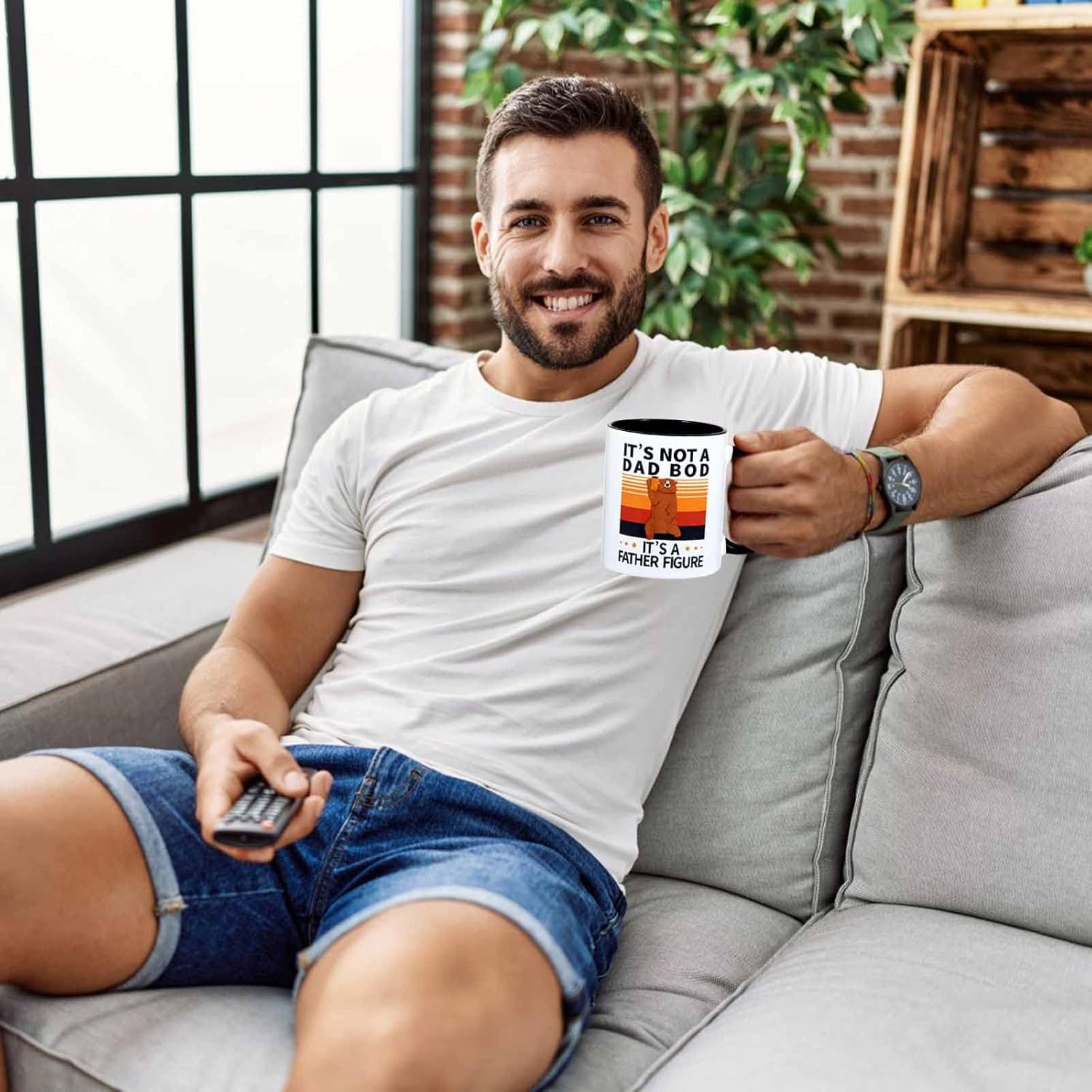 Father Day Gift,'It's Not a Dad BOD,It's a Father Figure'Fathers Day Mug/Dad Mug.Gifts for Men/Him,Father's Day Gifts from Daughter/Son.Birthday - Image 3