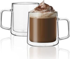CNGLASS 12oz(355ml) Glass Coffee Mu...
