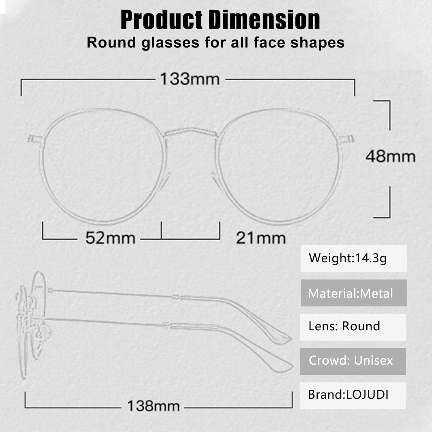 Round Blue Light Blocking Glasses - Fashion Clear Lens Fake Circle Computer Gaming Eye Glasses Womens Mens Anti Blue Light - Image 7