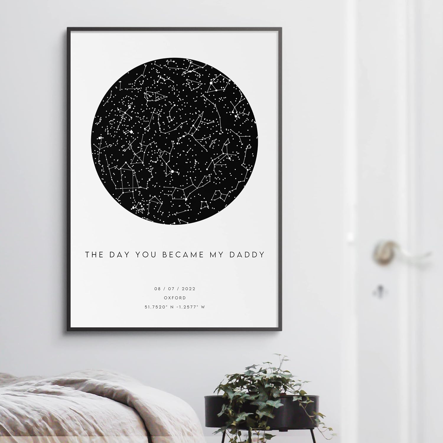 The Day You Became My Daddy Star Map Print - Father's Day Gift - First Fathers Day Gift - Image 2