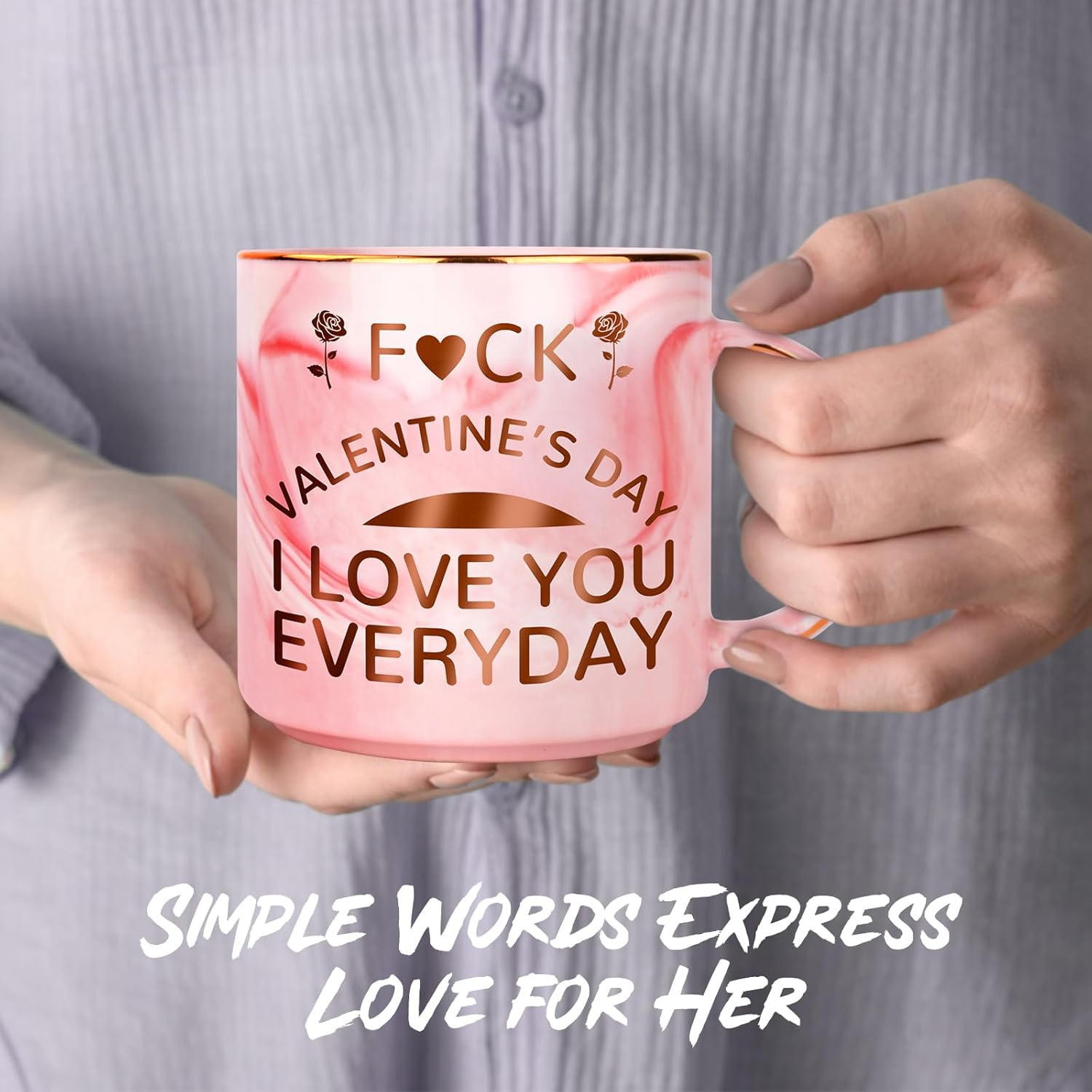 Valentines Gifts for Her Girlfriend, 330ml Funny Ceramic Mug, Valentine's Day Gifts for Women Her, Valentines Presents for Her Fiancee Wife on Anniversary Birthday - Image 4