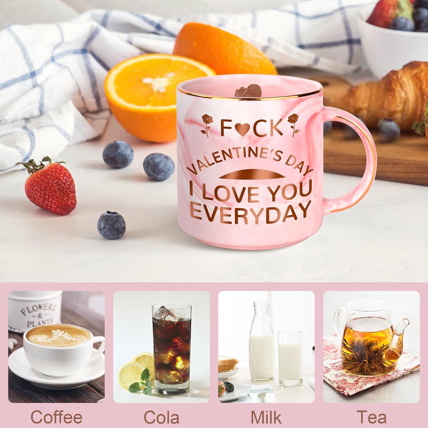 Valentines Gifts for Her Girlfriend, 330ml Funny Ceramic Mug, Valentine's Day Gifts for Women Her, Valentines Presents for Her Fiancee Wife on Anniversary Birthday - Image 6