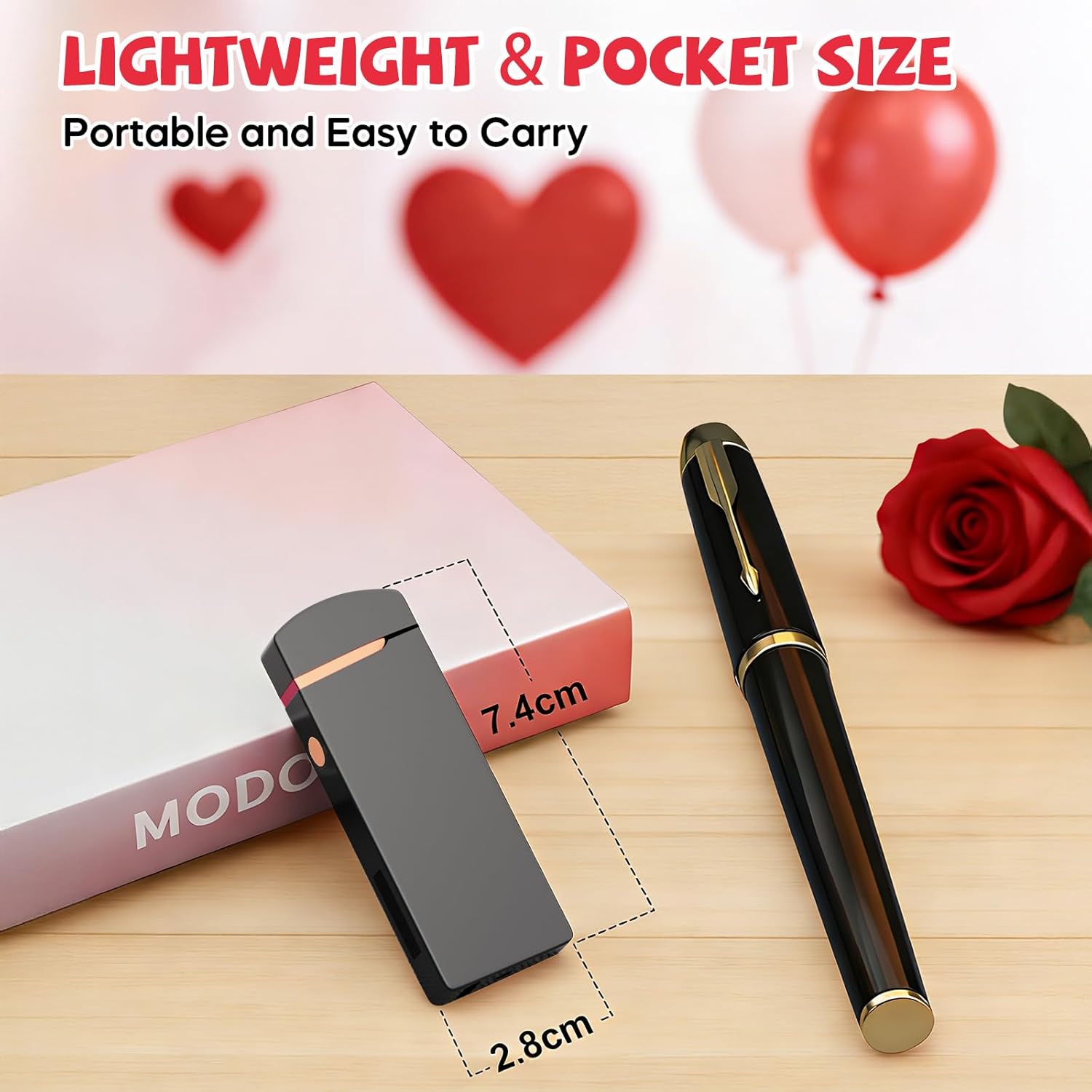 Coquimbo Valentines Day Gifts for Him Men Electric Lighter, USB Rechargeable Arc Lighter Windproof Flameless Plasma Lighter with Battery Display, Birthday Gifts for Men, Women, Him, Her - Image 6