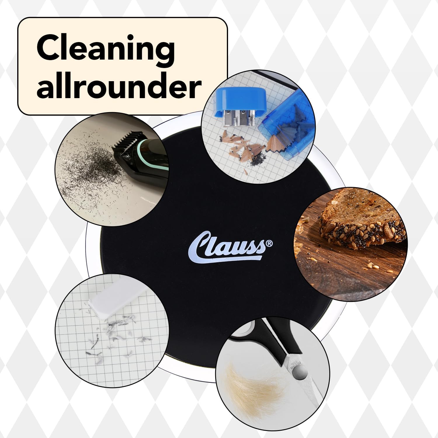 Clauss 2Clean Desk Vacuum Cleaner Black, Mini vacuum cleaner as an office gadget, Ideal for office, household or car, 2 x AA batteries (not included), Easy to clean, CL-50001 00 - Image 4