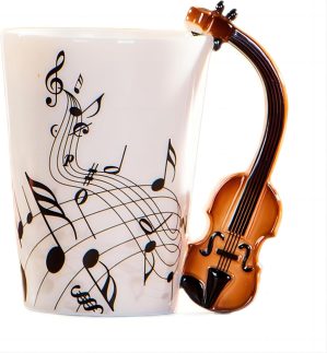 8.5oz Creative Music Mug Violin Sty...