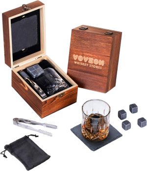 Whiskey Stones and Glass Gift Set f...