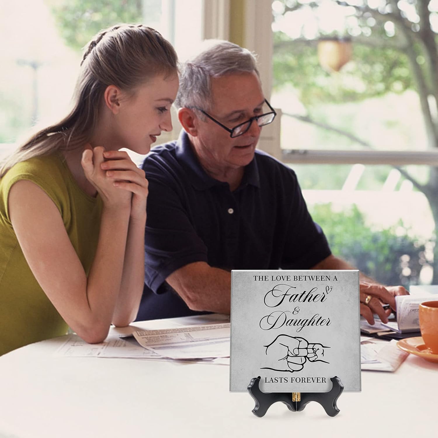 Gifts for Dad - Acrylic Plaque Stand, Dad Birthday Gift from Daughter, Retirement, Thanksgiving Gifts Presents for Daddy, New Dad, Stepdad, Father in Law, Grandpa, Men - Image 2