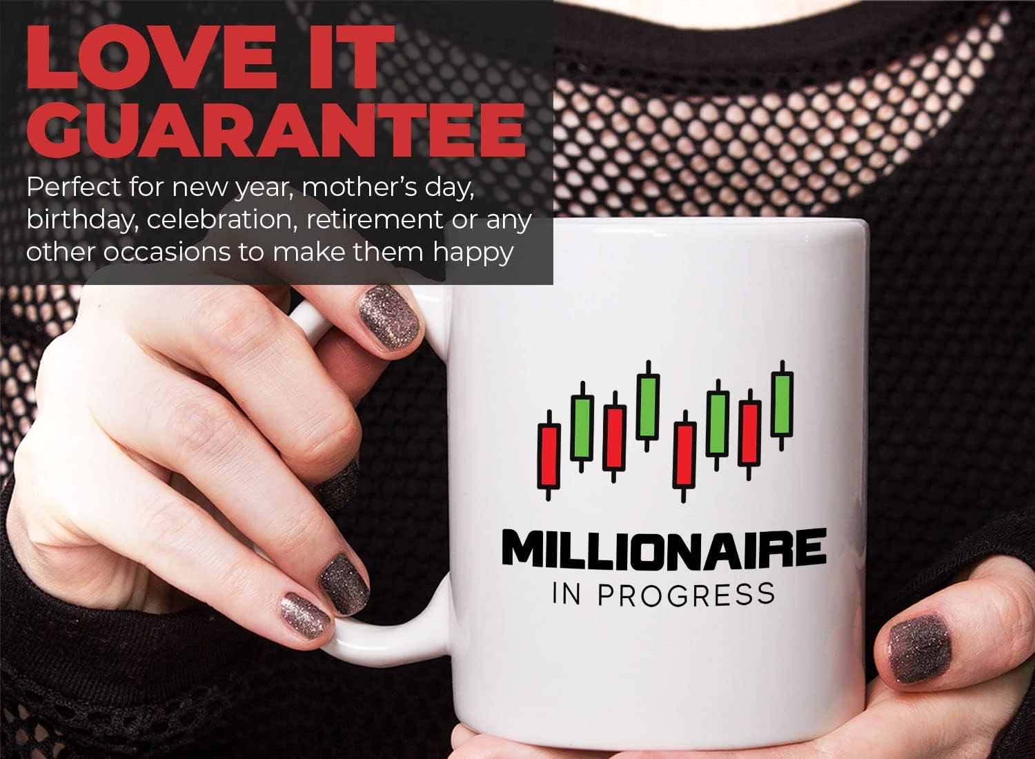 Stock Trader Coffee Mug 11oz White - Millionaire in Progress - Trading Inspirational Day Trader Stock Market Brokers Bull Market Digital Currency - Image 7