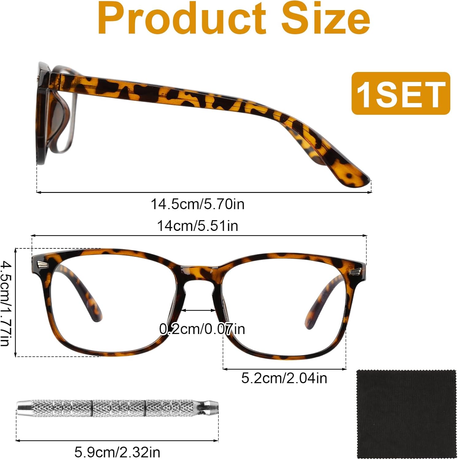 Blue Light Blocking Glasses Computer Glasses Anti Eyestrain and Glare Clear Len Eyewear for Women Men UV Protection Eyeglasses Fashion Square Lightweight Eyeglasses Reduce Headaches, Tortoiseshell - Image 2