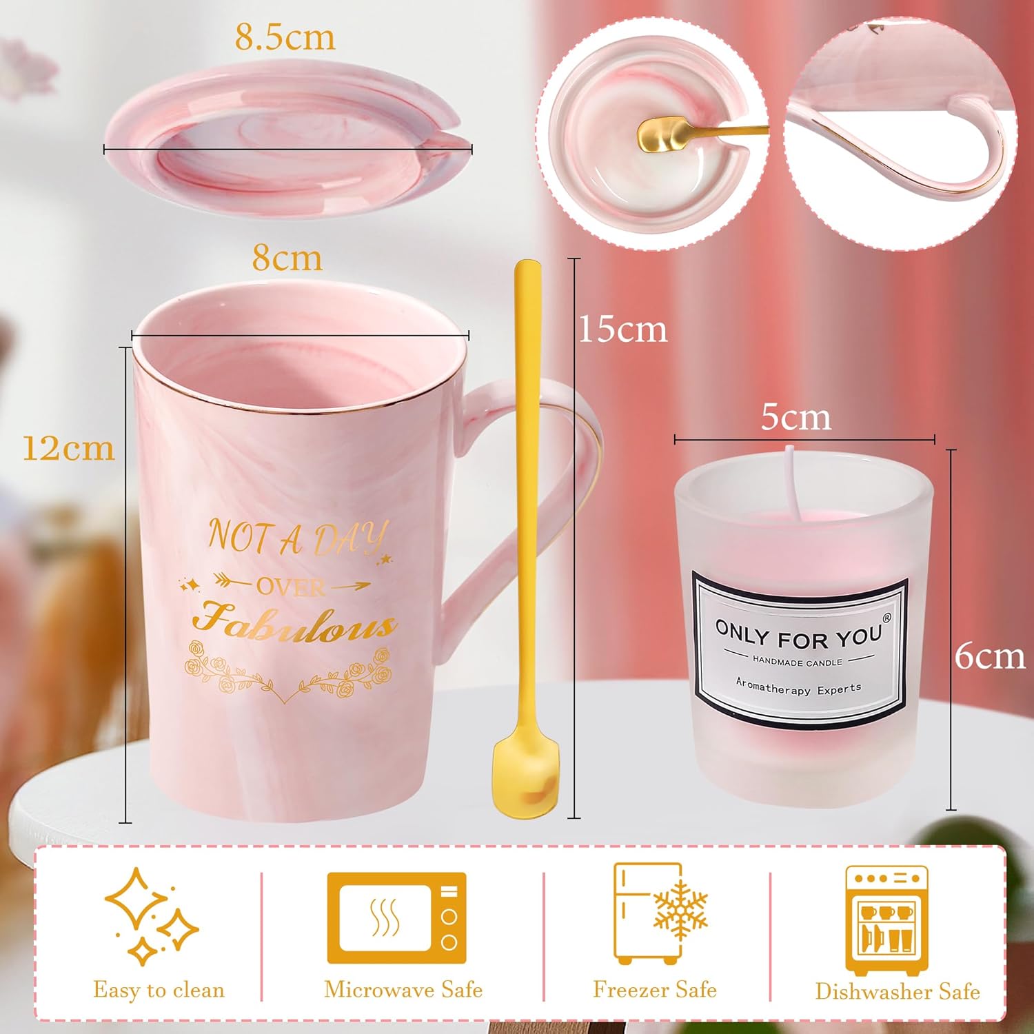 Personalised Gifts for Women,Birthday Gifts for Her,Presents for Women,Pamper Gift for Mothers Day Christmas Valentines Day for Her (Pink) - Image 2