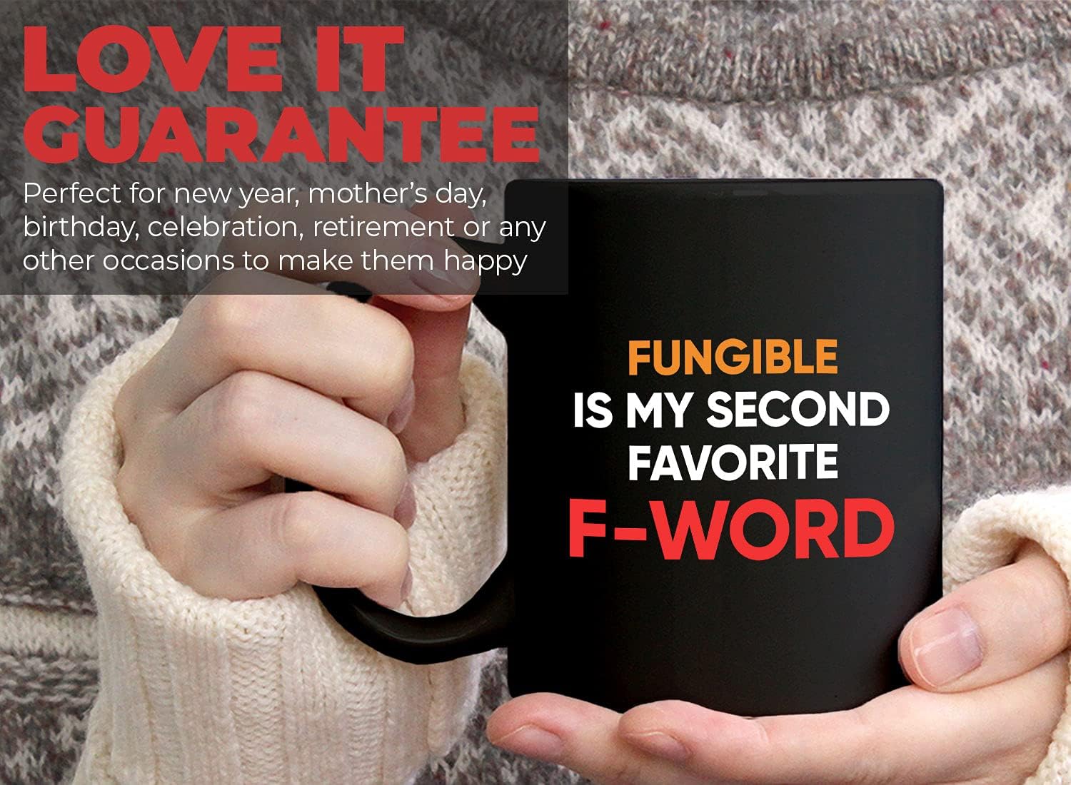 Stock Trader Coffee Mug - Fungible is My Favorite - Market Traders Trading Brokers Financial Adviser Office Investor 11oz Black - Image 8