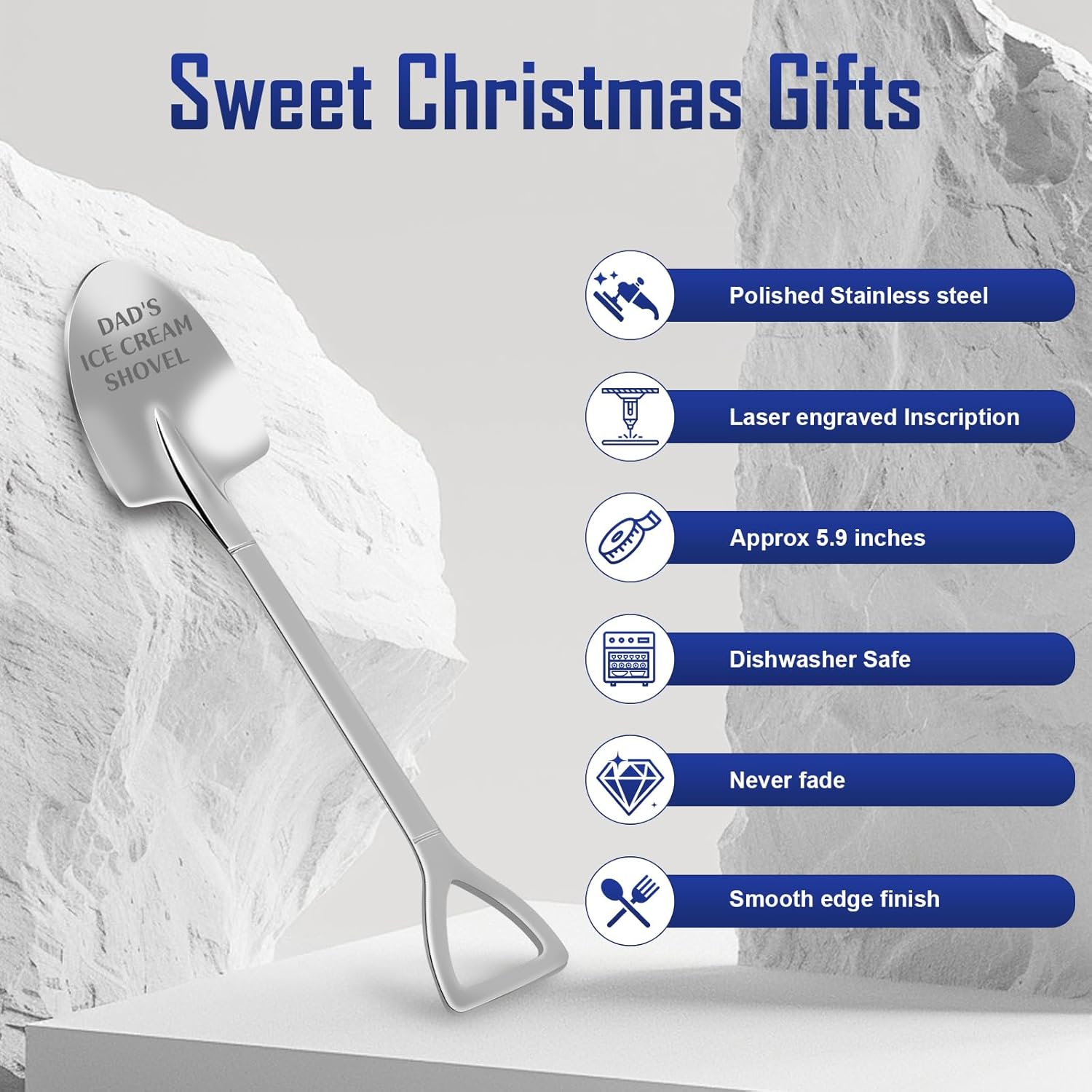 Gifts for Dad Grandpa,Ice Cream Spoon Shovel,Dad Birthday Gifts for Grandpa Men,Fathers Day Presents for Men Husband on Fathers Day Christmas - Image 3