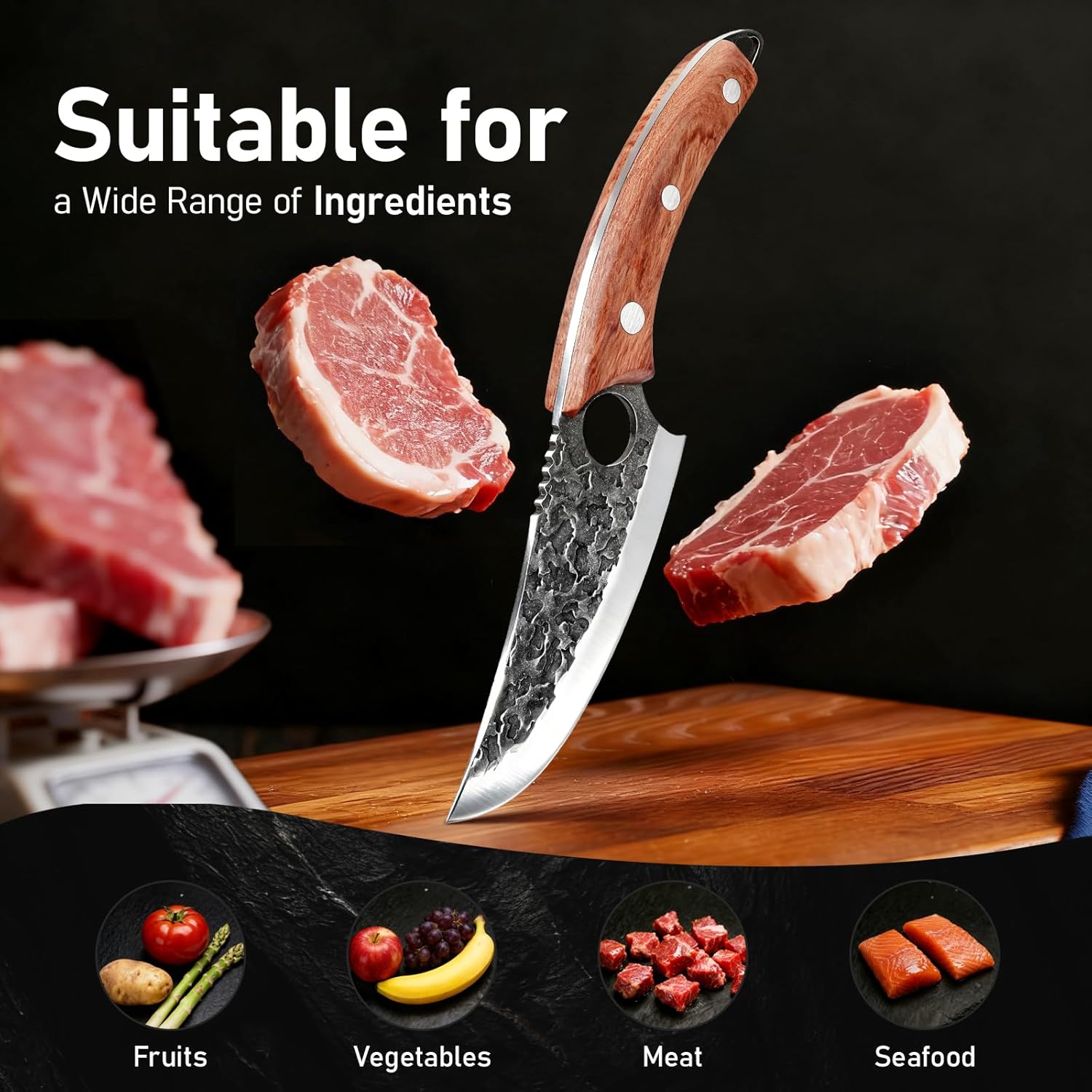 Chef Knife, Gifts for Men Professional Kitchen Knifes, Valentines Gifts for Him Japanese Knife, Sharp Stainless Steel Kitchen Knive Cooking Gifts, Ergonomic Handle Dad Gifts Birthday Presents - Image 4