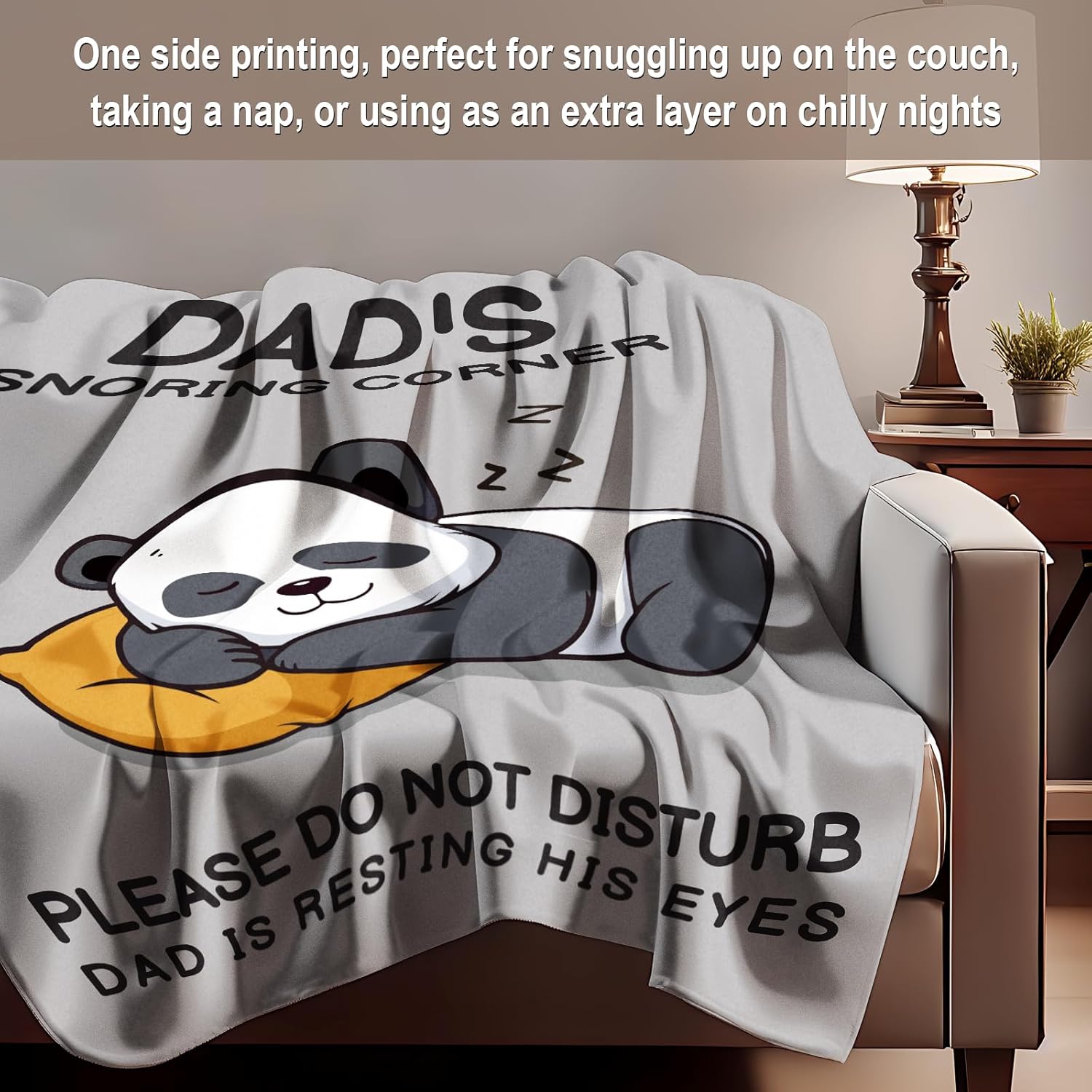 Dad Gifts, Father's Day Birthday Gifts from Daughter Son, Fluffy Panda Blanket for Daddy, Dad Presents on Father’s Day Christmas Valentine's, Daddy Blanket Gift, 50 x 60 IN - Image 3