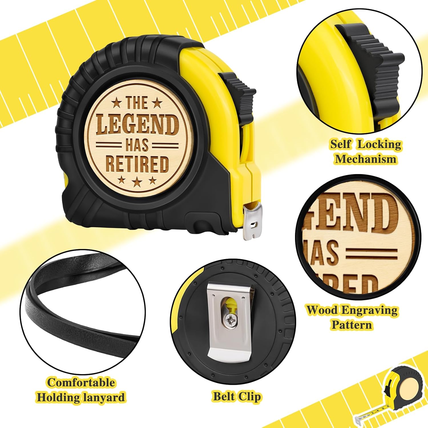 Retirement Gifts For Men, Colleague Leaving Gifts, Farewell Gifts For Coworkers, Retirement Gift Ideas For Dad, Grandpa, Husband or Friend, Tape Measure - Image 4