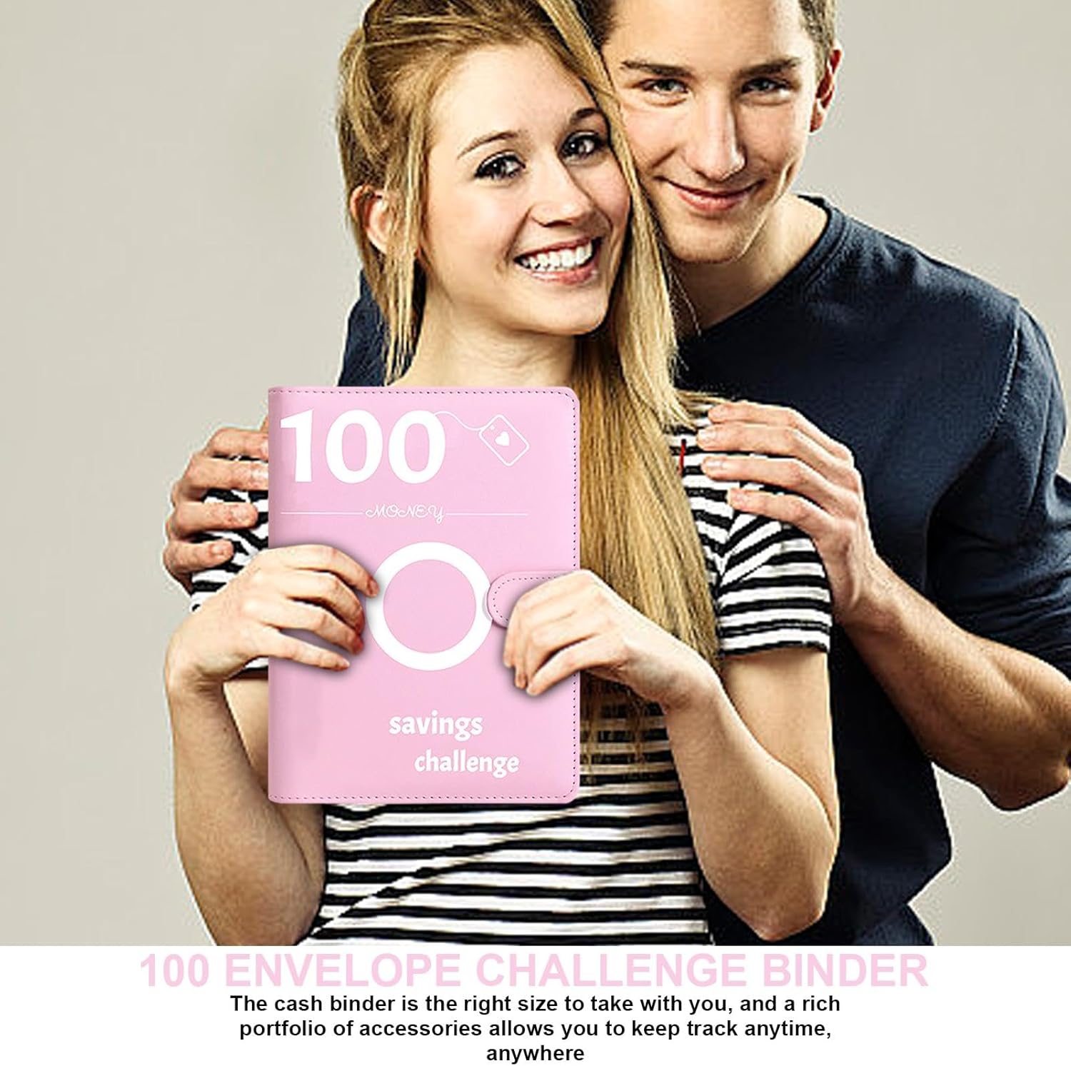 100 Envelopes Challenge Binder, 100 Envelope Saving Challenge, A5 Binder Notebook Set, Planner Start Set, Financial Planner, Savings Book Binder, Easy Money Budgeting, for Couples, Offices, Home - Image 3