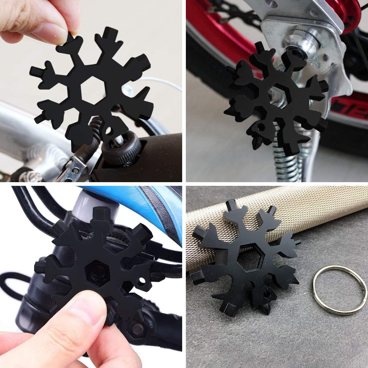 Hinshark Valentines Gifts for Him, 18-in-1 Snowflake Multi Tool, Gifts for Men Him Dad, Dad Birthday Gadgets Mens Gifts for Men Who Have Everything, Mens Valentines Gifts, Father's Day Gifts - Image 7