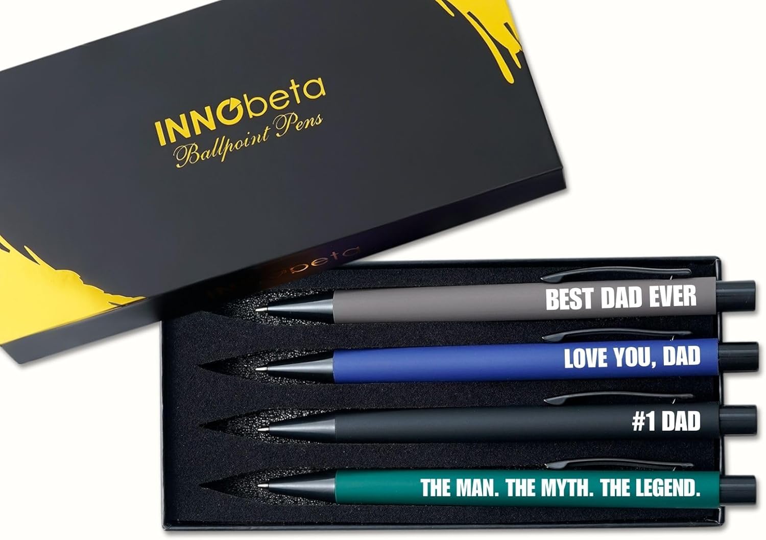INNObeta Dad Gifts, Ballpoint Pen Set of 4, Gift Ideas for Father on Birthday, Christmas, Father's Day