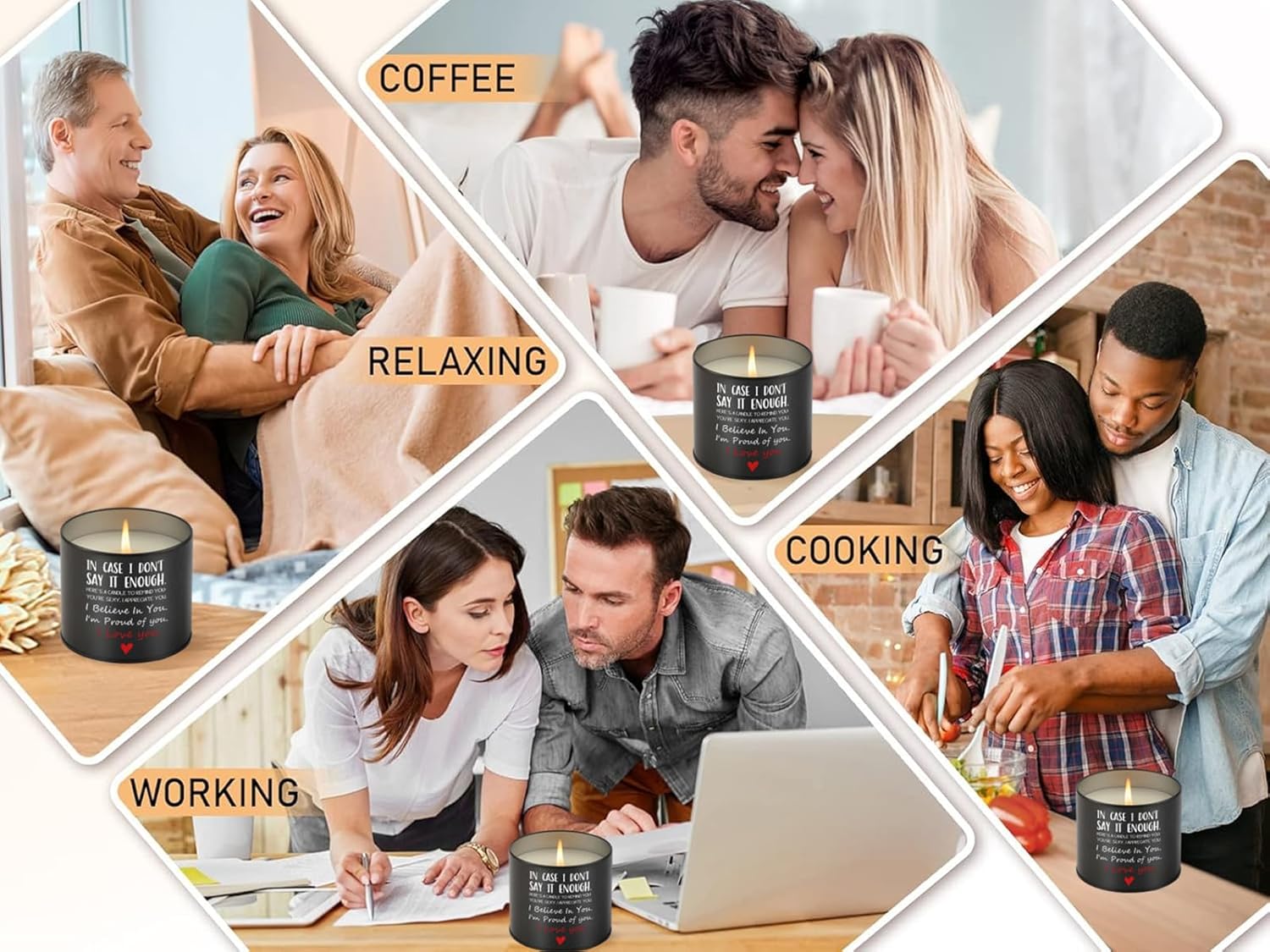 PRSTENLY Valentines Gifts for Him Men I Love You Gift for Boyfriend Birthday Thanksgiving for Husband Christmas for Her 9OZ Scented Candles for Men Wedding Anniversary Romantic for Her - Image 7