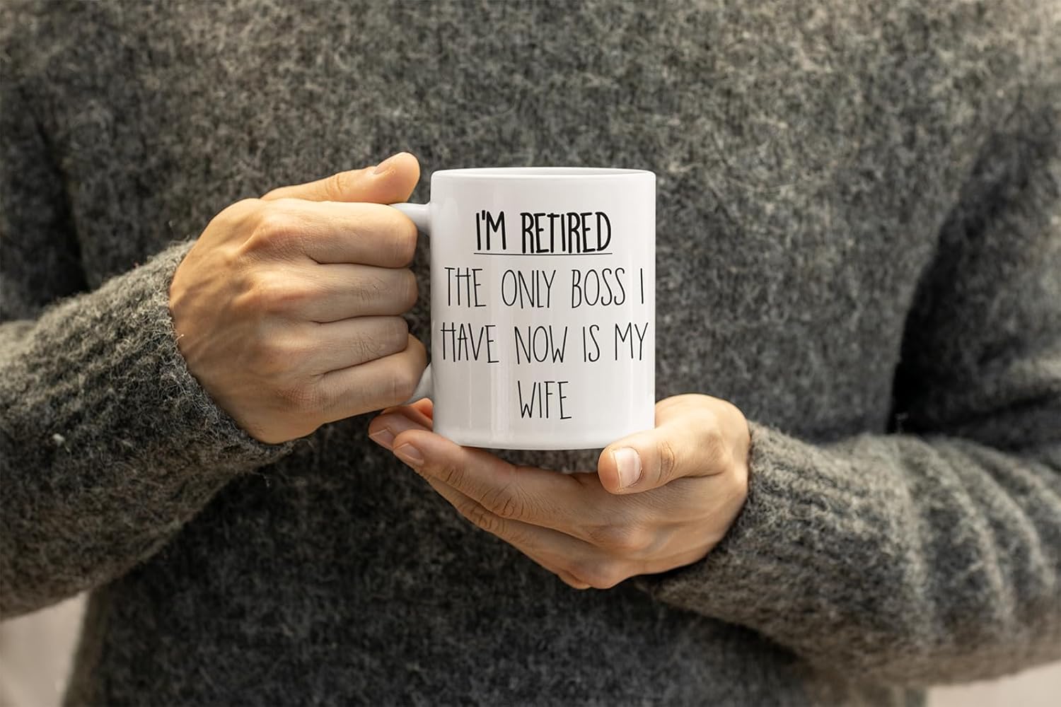 Father Fox - Retiring, Man, I'm Retired, Only Boss Now is My Wife - Colleague Retirement Gift Mug, Ceramic, 11fl.oz. - Image 2