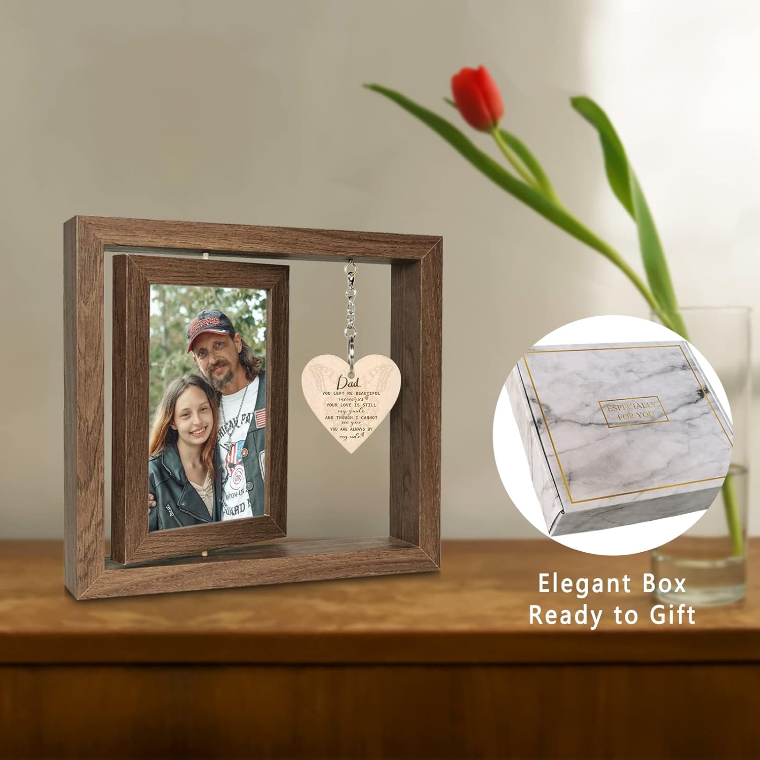 Bereavement Gifts for Loss of Dad Photo Frame Memorial, Sympathy Gift Sorry for Your Loss Father Grief Cheer Up Thinking of You Gifts for Women or Men (Dis Two 15x10 cm) - Image 2