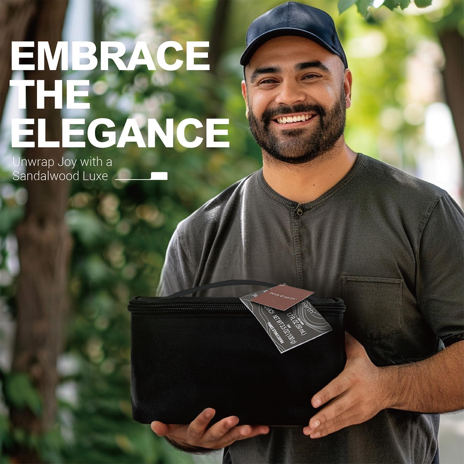 Bath and Body Gift Baskets for Men Body & Earth Sandalwood Mens Bath Set with Body Lotion, Face Wash, Shower Gel, Bubble Bath, Loofah & More, Gift Set for Men,Fathers Day Valentine Gifts Christmas - Image 7