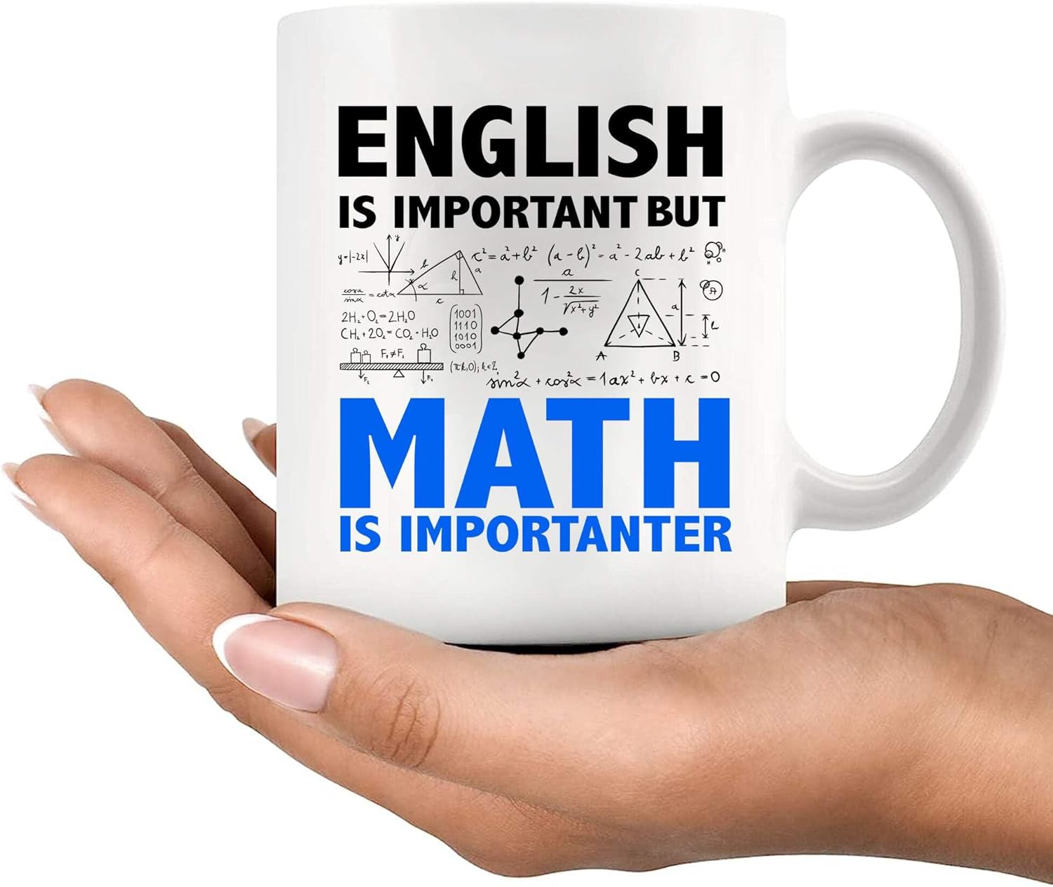 Panvola Math Lover Ceramic Mug 11 oz, Funny Engineer Gift, Novelty Drinkware for Teacher, Dad, Brother, Husband, Engineering Student, White - Image 7