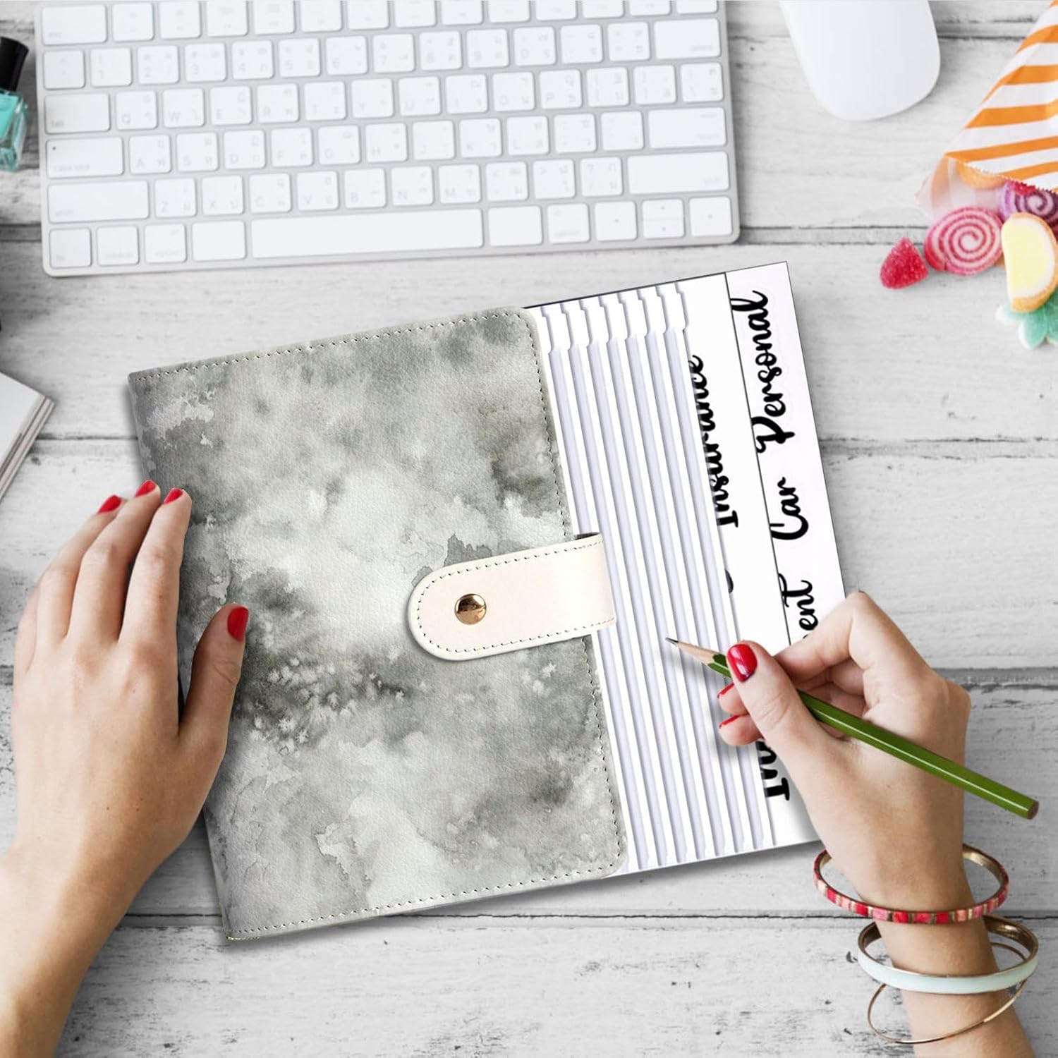 Savings Folder for Cash, A6 Money Book for Saving Cash, Financial Notebook for Budget Planning, Receipts, , Family - Image 2