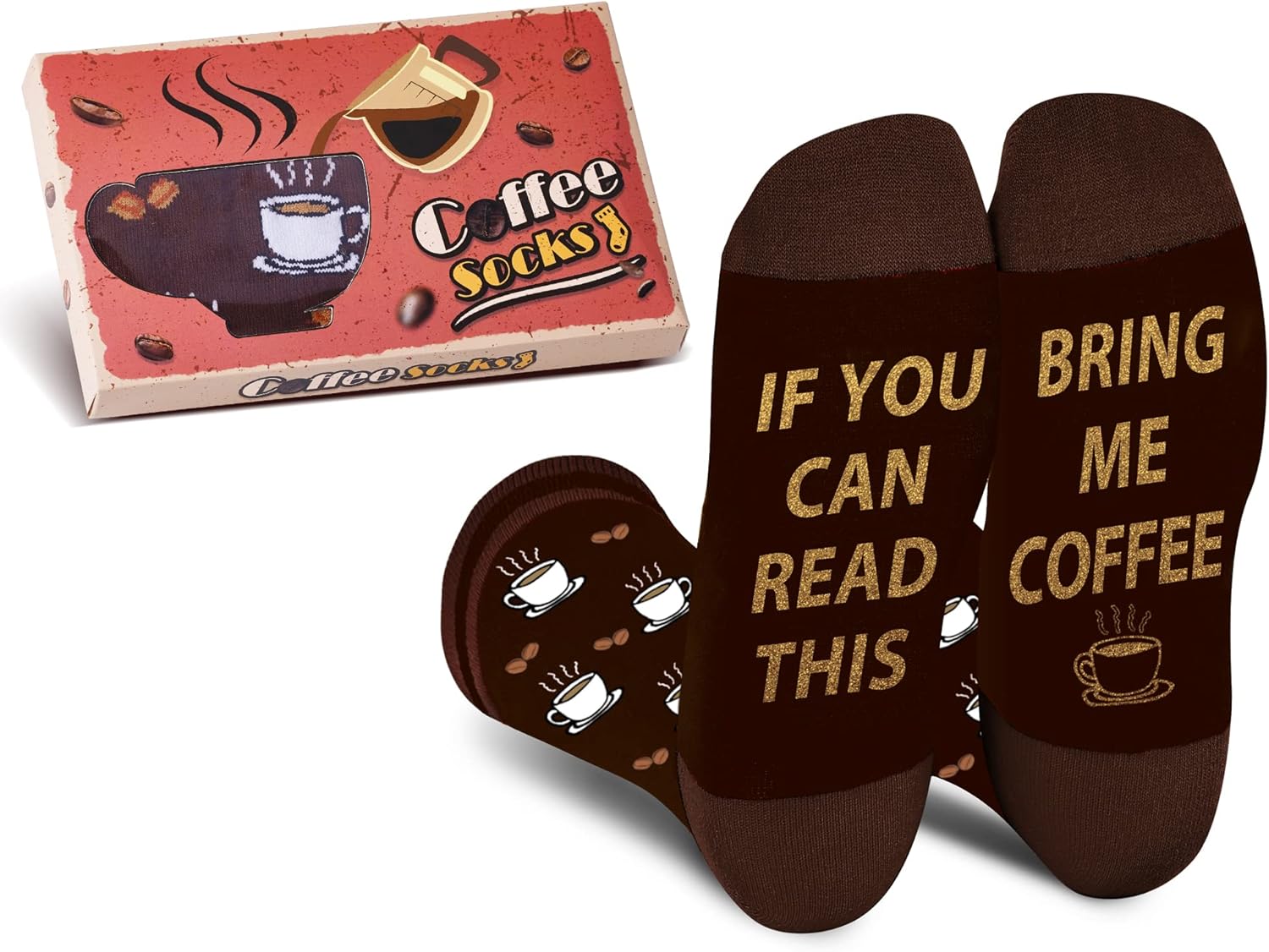 AGRIMONY If You Can Read This Bring Me Something - Funny Novelty Socks for Men Women Teenage - Gifts for Christmas Birthday Easter Valentines Fathers Day