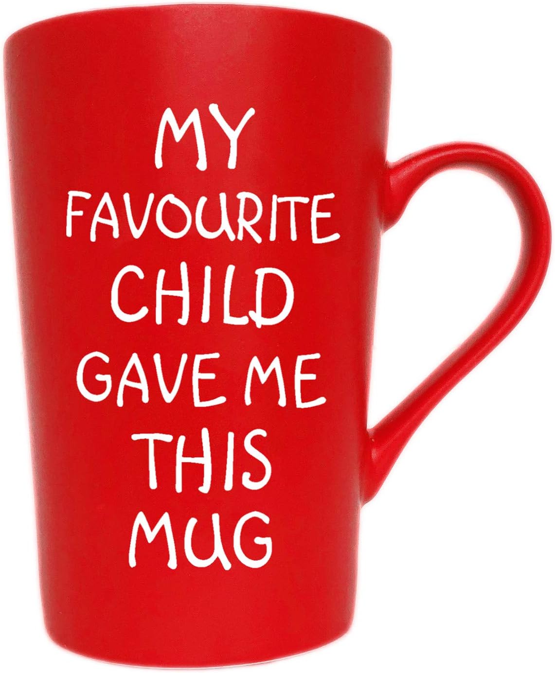 This Funny Christmas Gifts Coffee Mug, My Favourite Child Gave Me This Mug, Best Dad and Mum Gifts Father's Day and Mother's Day Present Idea from Daughter Son Kids, Red 12 Oz - Image 2