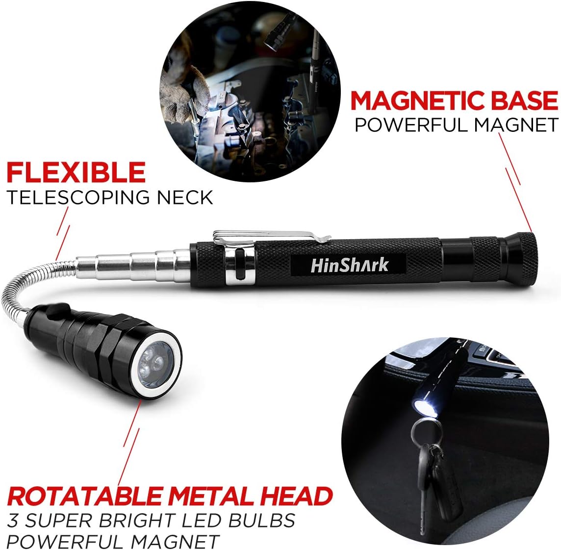 Hinshark Gifts for Men Him Dad, LED Magnetic Tool, Valentines Gifts for Him, Dad Birthday Gadgets Gifts for Men Who Have Everything, Mens Valentines Gifts, Fathers Day Gifts - Image 3