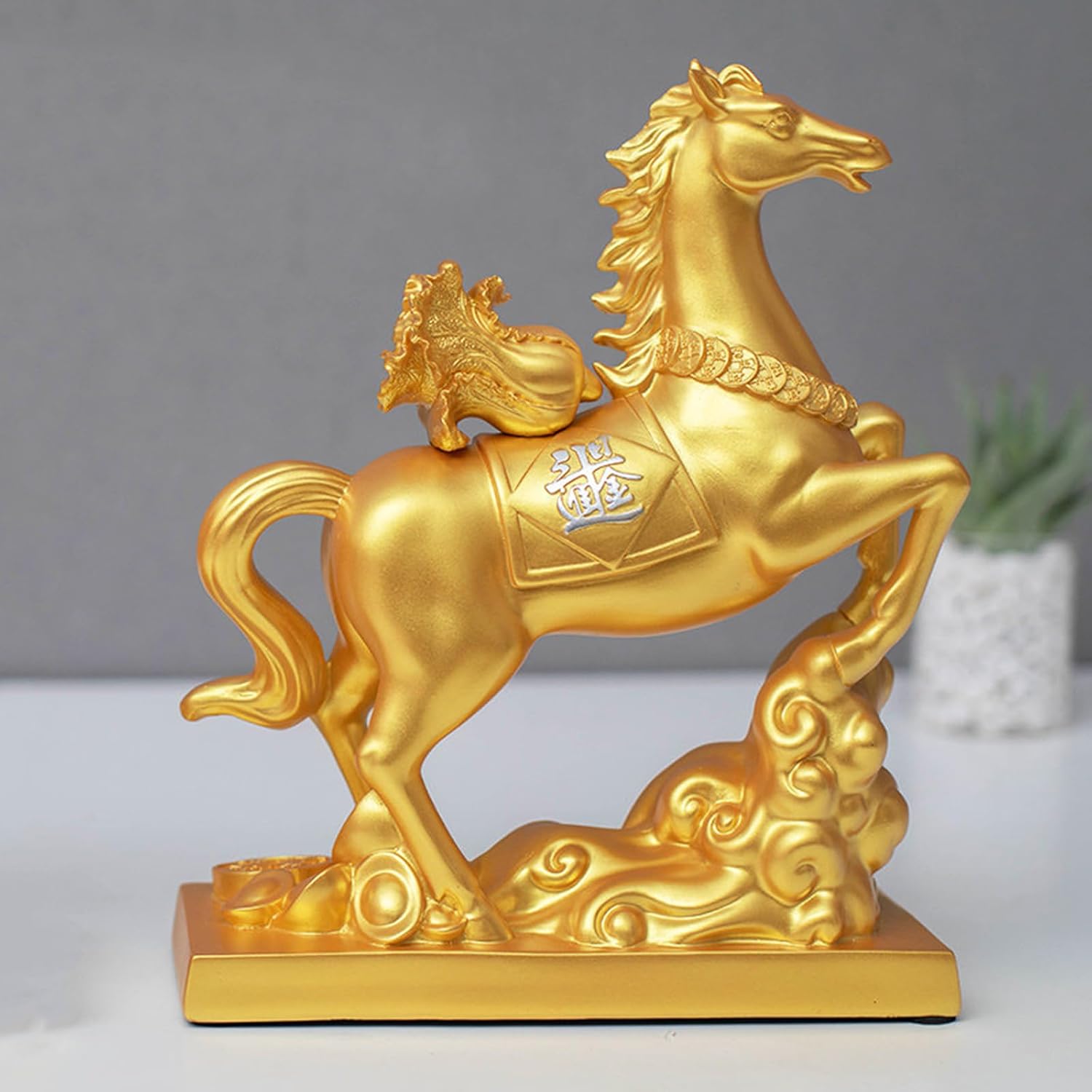 Horse Figures & Decorative Stock Exchange Statues Home Decor Accents Bull Ornaments for Living Room, Bedroom, Wine Cabinet (D) - Image 5