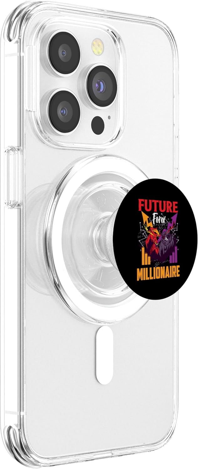 Future Forex Millionaire Trading Stock Markets Day Trader PopSockets PopGrip for MagSafe - Image 4
