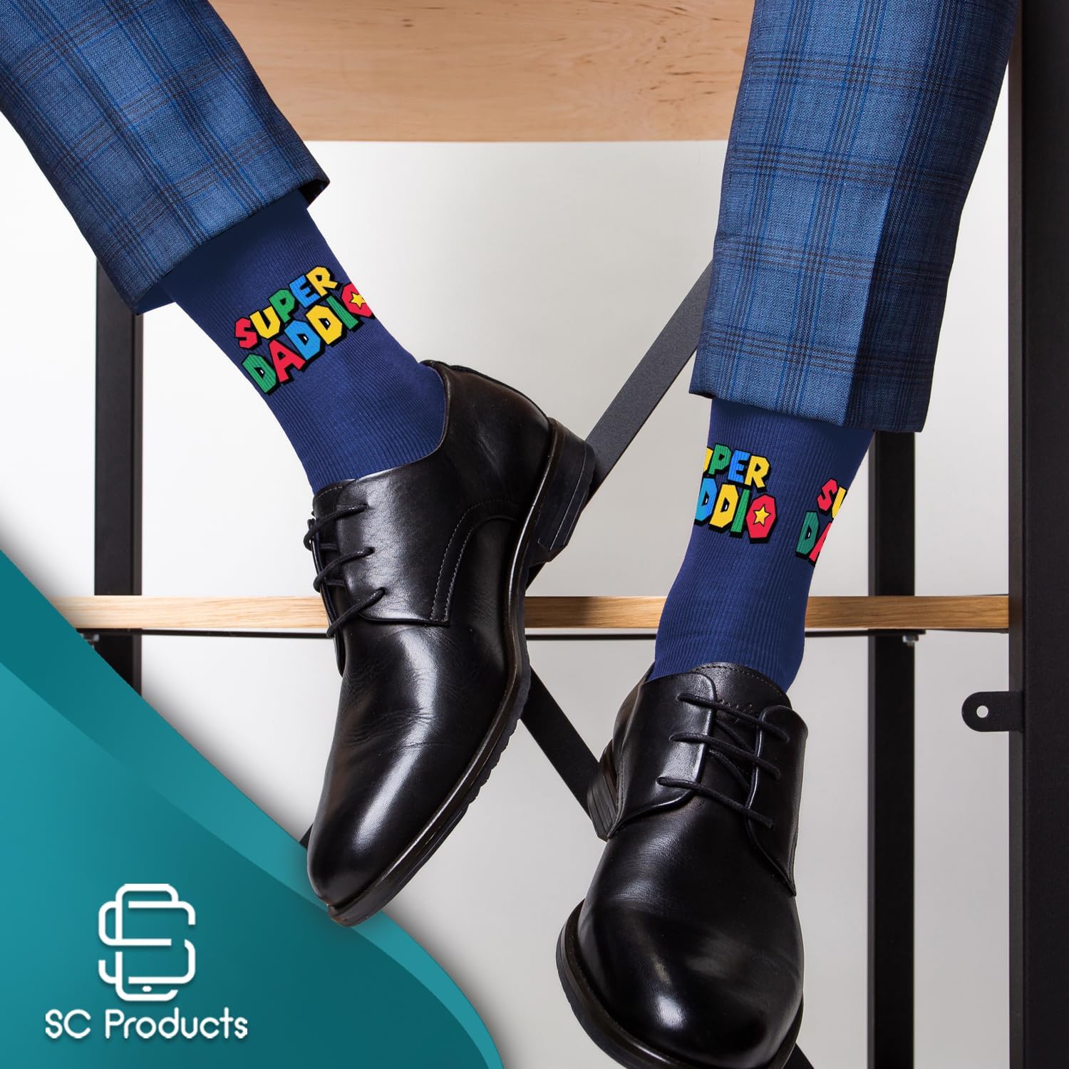 Super Daddio Funny Gifts for Dad Socks | Size 6-12 Cotton Best Daddy Socks Daddy Gifts from Daughter or Son for Xmas Birthday Fathers Day | Christmas Presents for Dad Stocking Fillers - Image 5