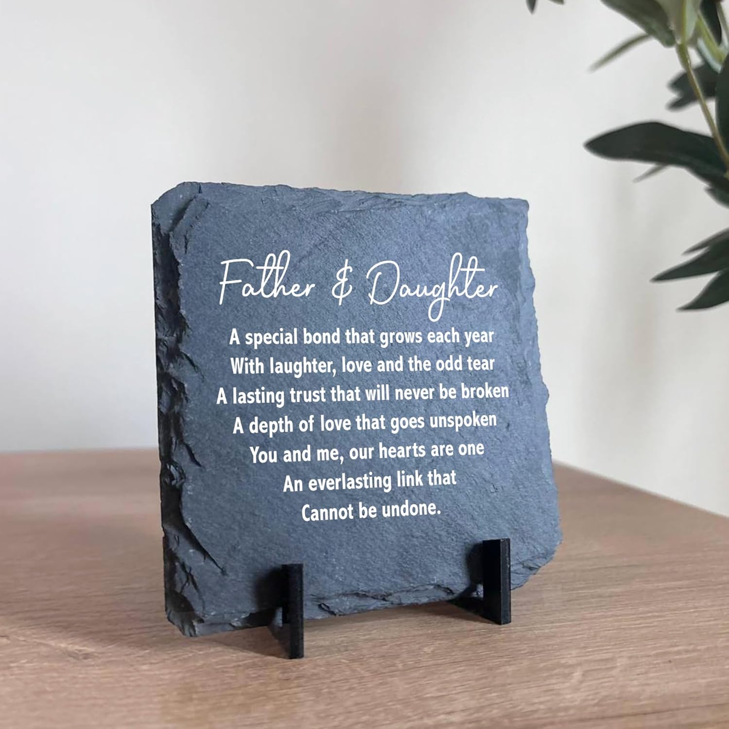 Red Ocean Father & Daughter Gift, Slate Coaster With Stand, Slate Plaque Gift For Dad, Gift For Daughter, Dad and Daughter, Happy Birthday Dad, From Daughter, Christmas For Dad - Image 4