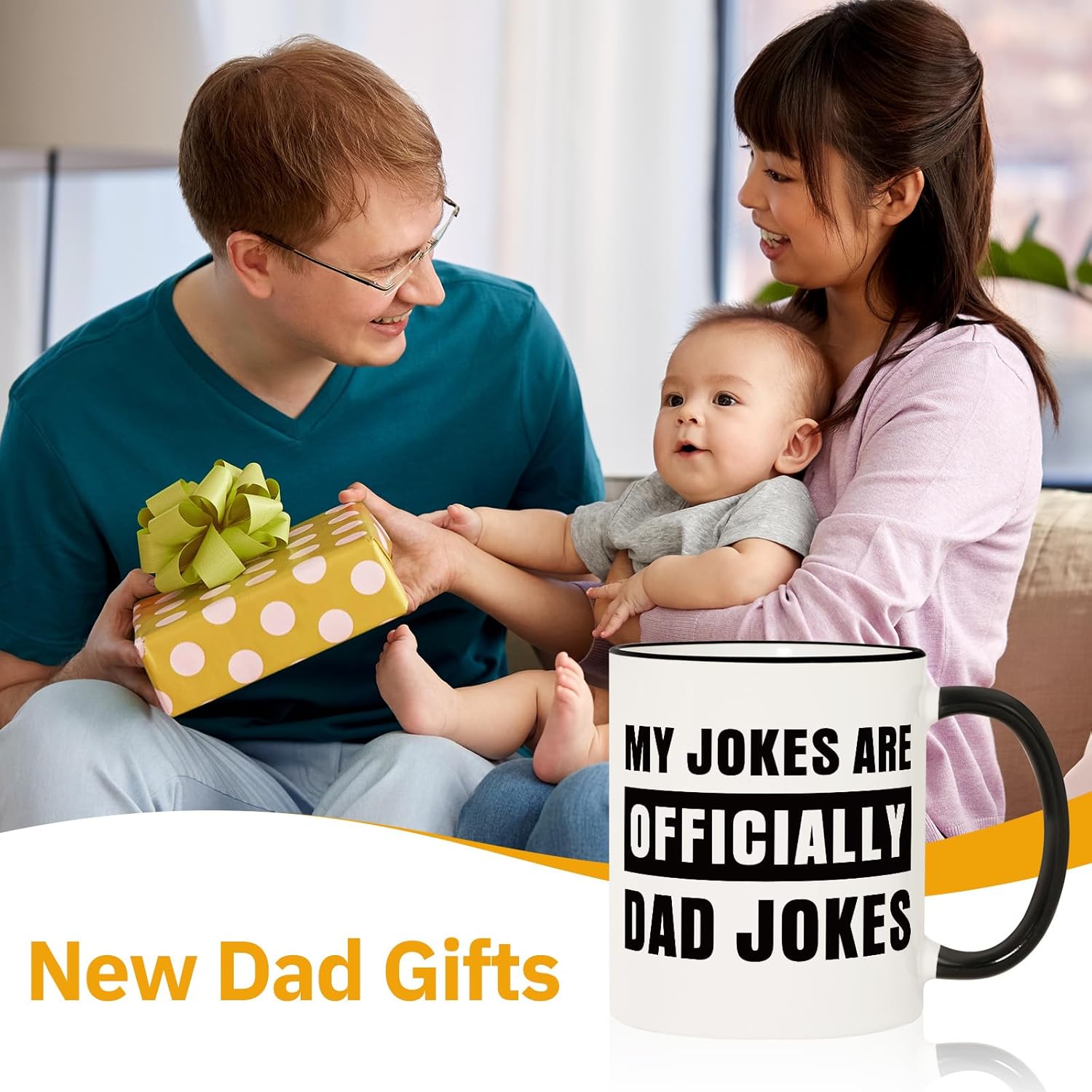 New Dad Gifts, Dad to Be Gifts, Pregnancy Announcement Ideas, 1st Christmas Daddy Gift, First Time Dads, Dads Jokes Mug for New Parents Gift, First Fathers Day Present from Baby - Image 2