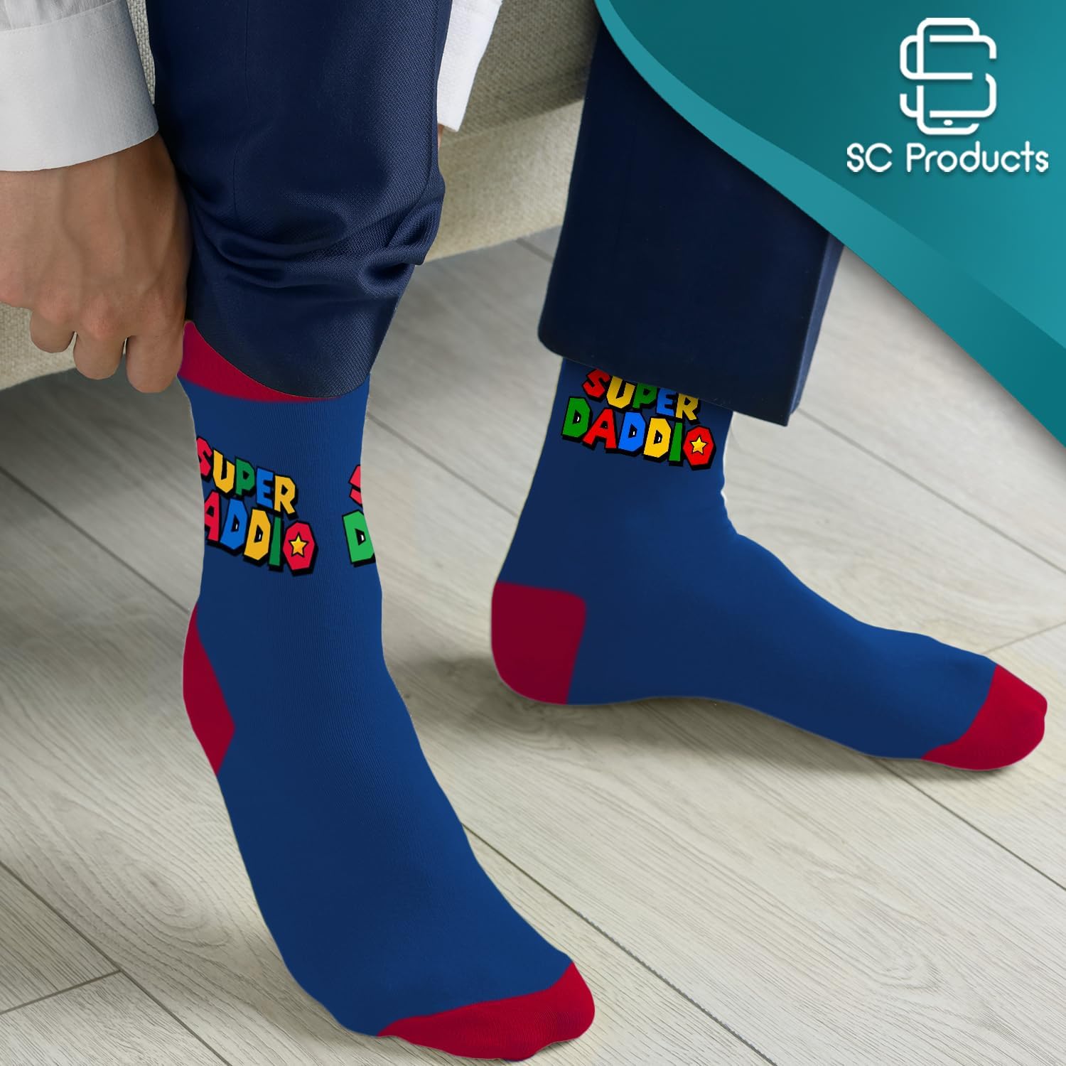 Super Daddio Funny Gifts for Dad Socks | Size 6-12 Cotton Best Daddy Socks Daddy Gifts from Daughter or Son for Xmas Birthday Fathers Day | Christmas Presents for Dad Stocking Fillers - Image 6
