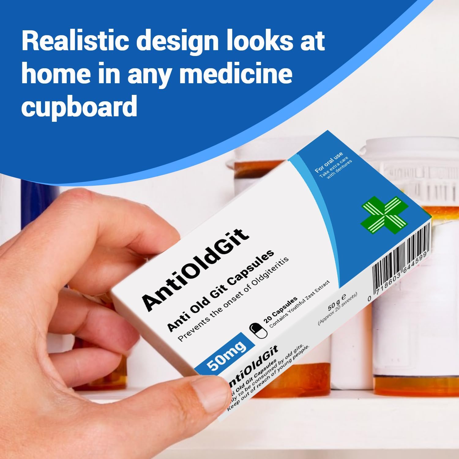 AntiOldGit - Joke Pill Box - Funny Gifts for Men, Gifts for Dad, Birthday and Retirement Gifts for Men, Gifts for Grandad, Dad Birthday Gift - Gifts for Those Who Have Everything - Image 5