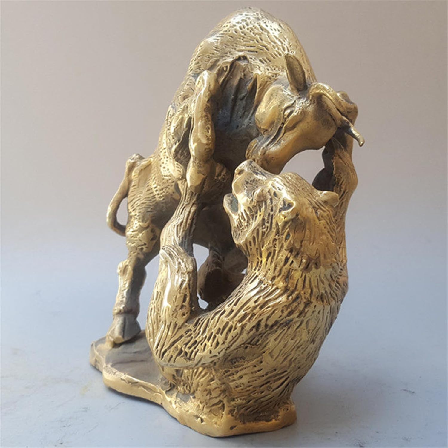 Bull and Bear Statue - Brass Stock Market Sculpture - for Office, Desktop, Bookshelf, Living Room, Study, Home Decor - Image 8