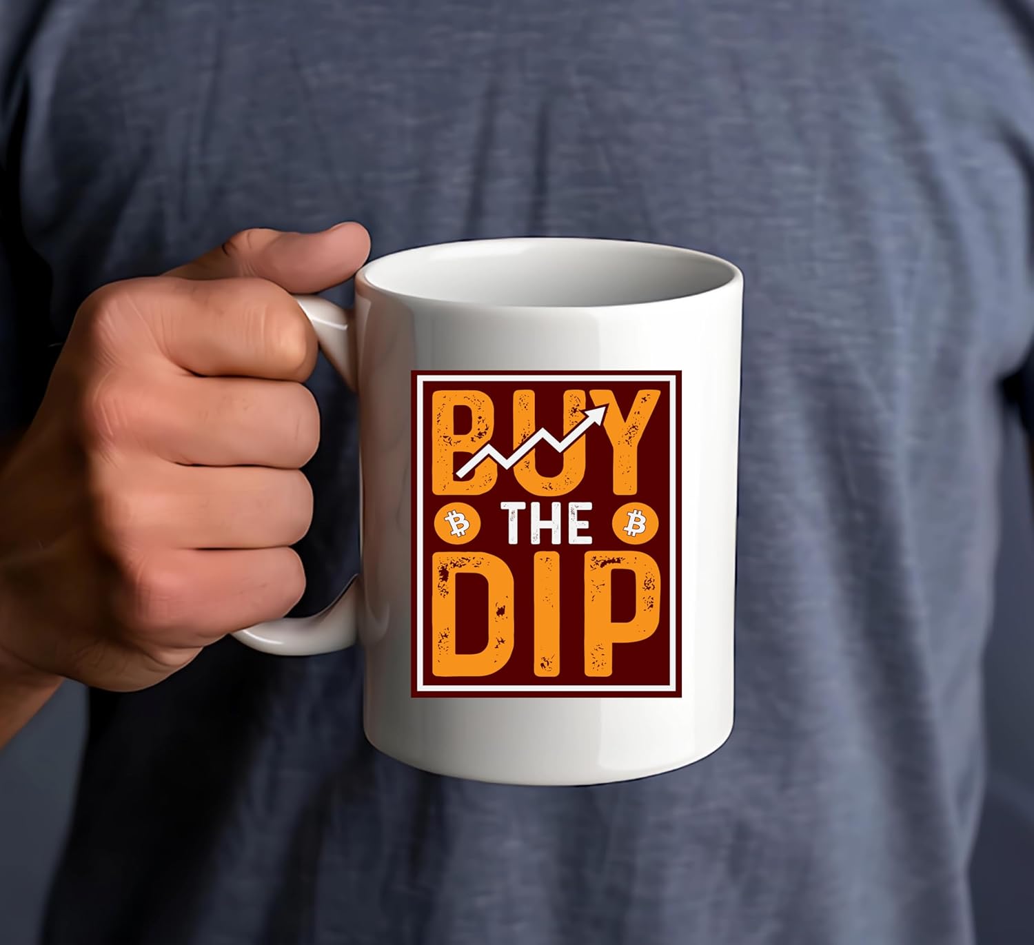 signkitsuk Funny 11oz Crypto Mug - 'Buy The Dip' Ceramic Coffee Mug for Cryptocurrency Traders, Bitcoin Enthusiasts, Blockchain Fans, and Digital Asset Investors - Image 4
