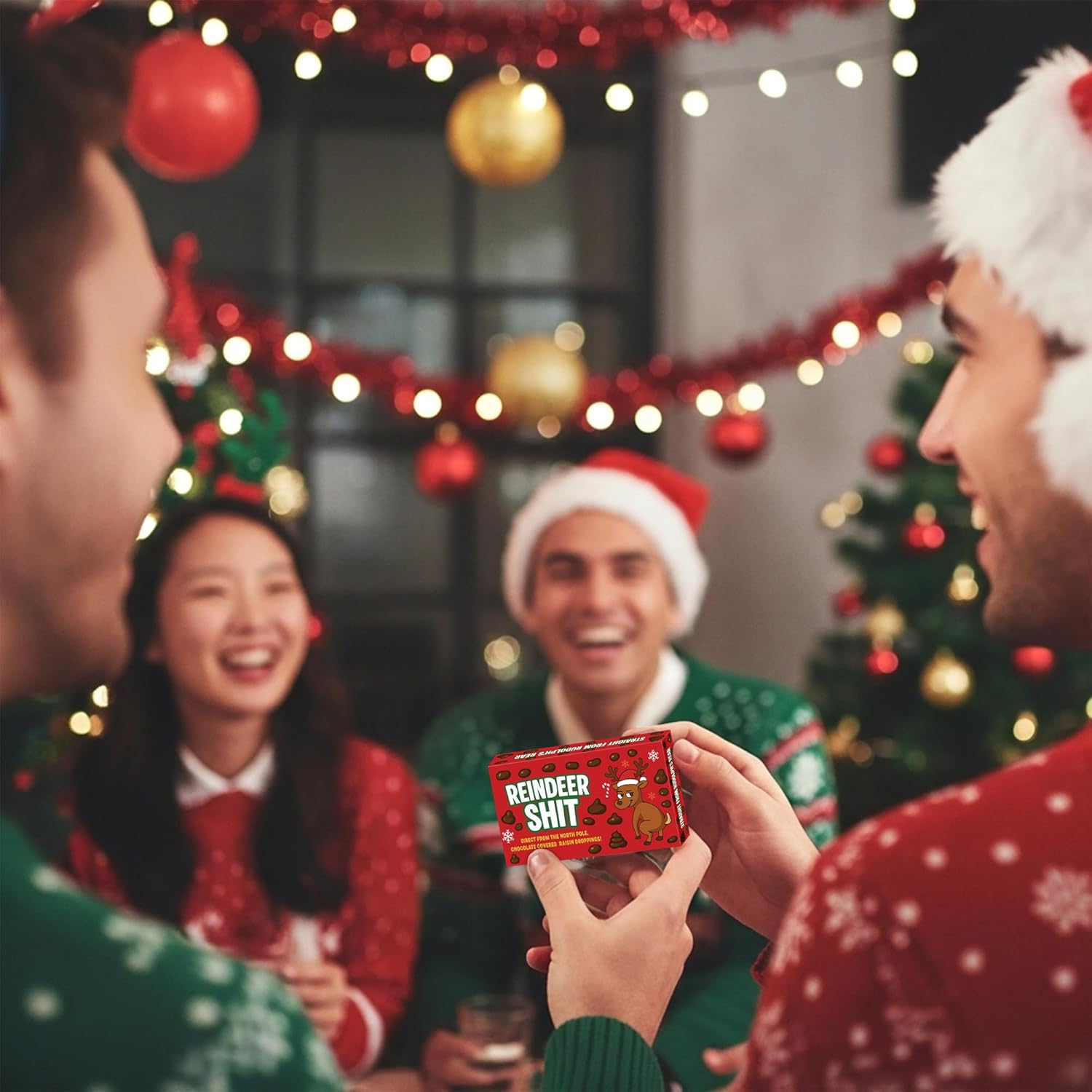 Reindeer Poo Funny Secret Santa Gift Adult Joke Funny Gift For Office Worker Friends Brother Dad Christmas Sweets Chocolate Covered Raisins - Image 4