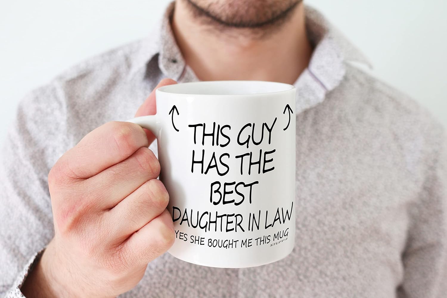 Stuff4 This Guy Has The Best Daughter in Law Mug - Daughter in Law Gifts, 11oz Ceramic Dishwasher Safe Coffee Mugs - Dad Father Fathers Day for Birthday Presents, Premium Cup Made UK - Image 3