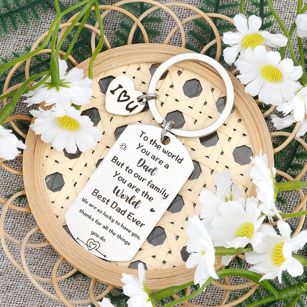 Dad Christmas Gifts for Daddy Keyring,Gifts for Men Daddy Birthday Gift for Step Dad from Daughter Son Wife Girlfriend Birthday Gift Stocking Fillers Father's Day - Image 3