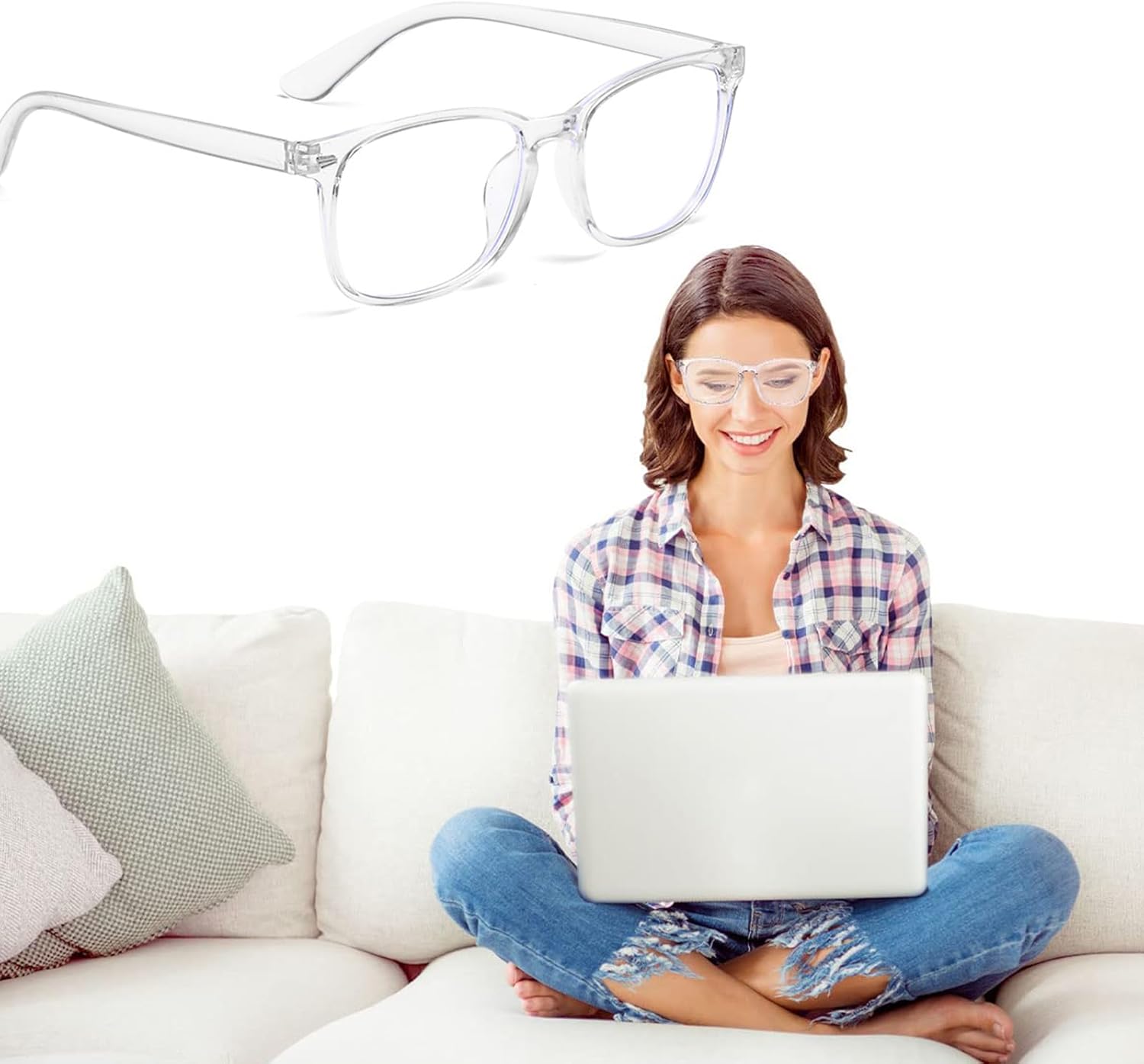 3PCS Blue Light Blocking Glasses - UV Protection Anti-Glare Clear Glasses, Durable PC Frame for Men and Women, Relieve Eye Strain, Perfect for Work, Reading, Gaming - Image 3